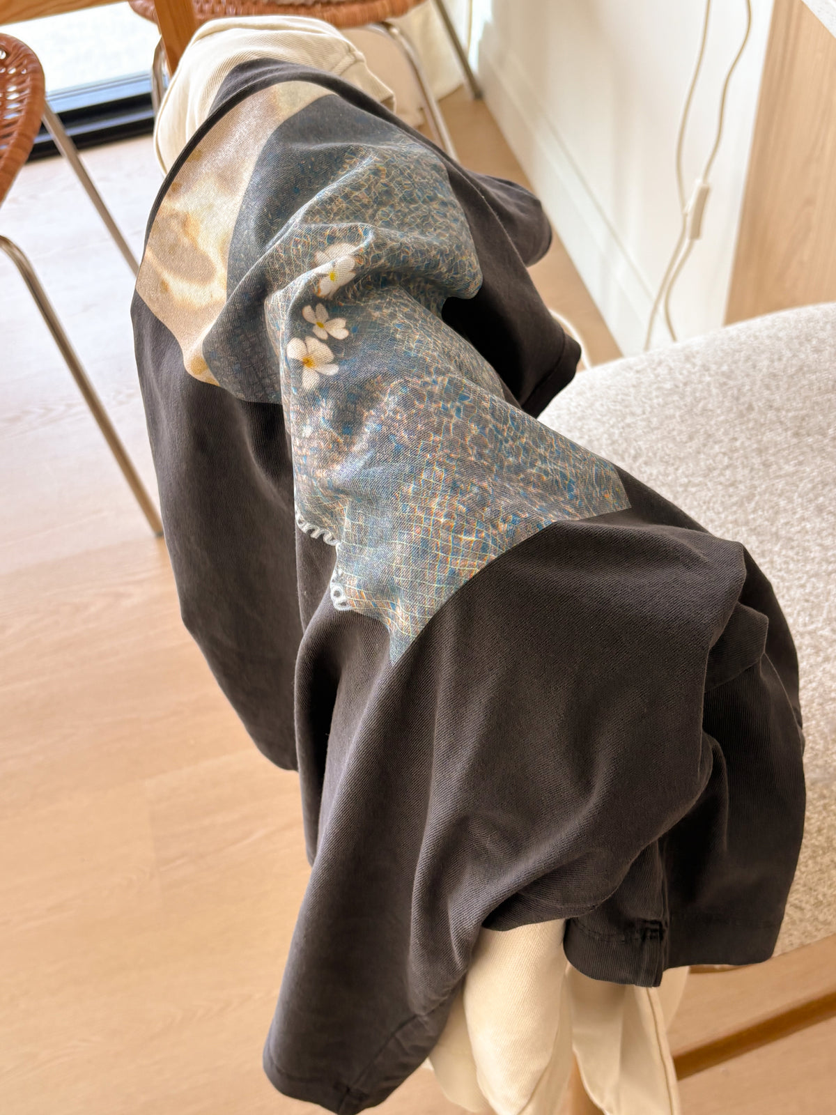Floating Plumerias Vintage Washed Oversized Cotton Tee - Unisex sizing