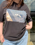 Floating Plumerias Vintage Washed Oversized Cotton Tee - Unisex sizing