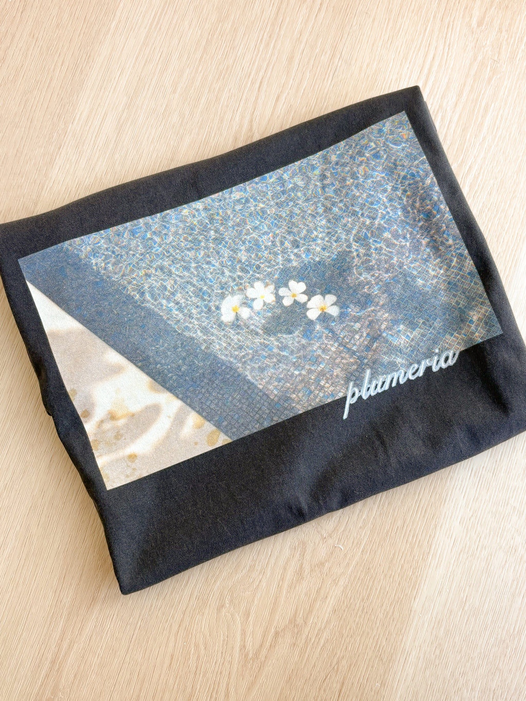 Floating Plumerias Vintage Washed Oversized Cotton Tee - Unisex sizing