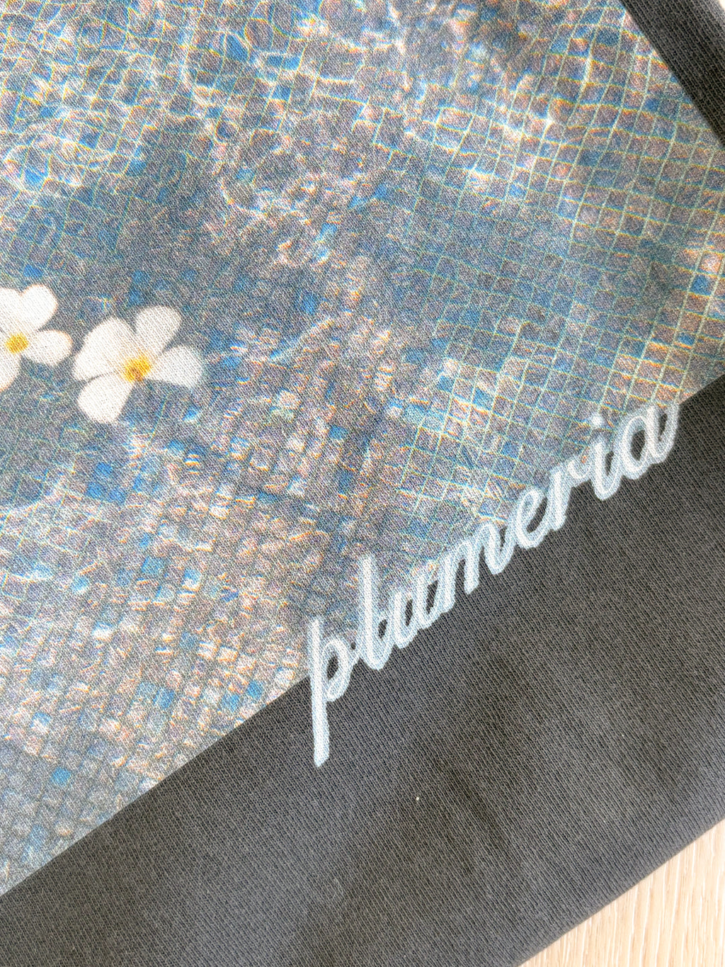 Floating Plumerias Vintage Washed Oversized Cotton Tee - Unisex sizing