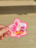 Pink Orchid Waterproof Die Cut Sticker