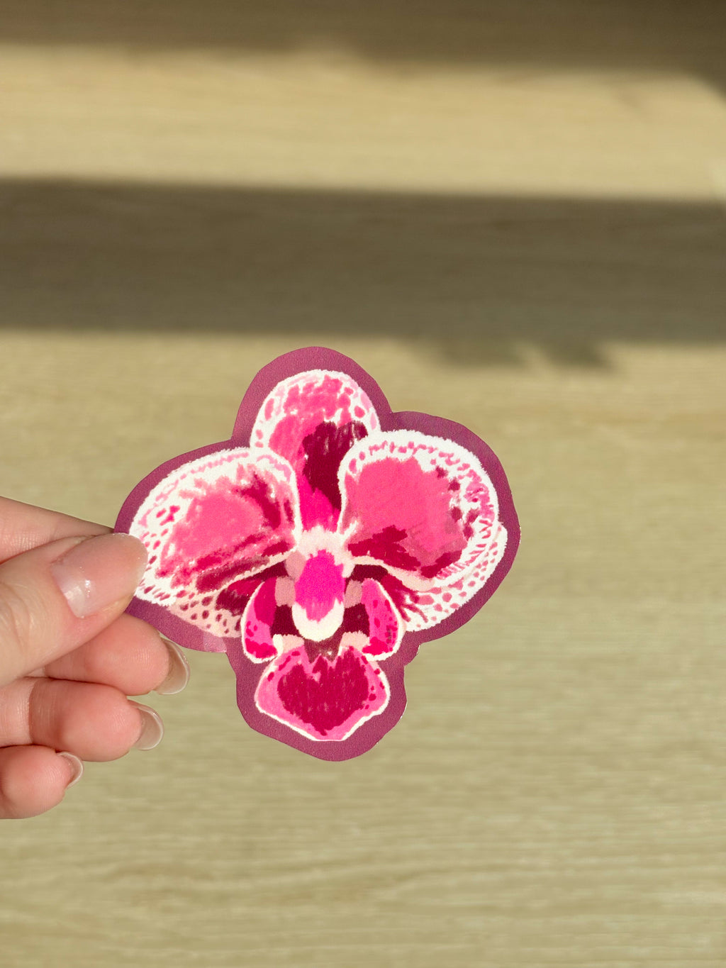Dark Orchid Waterproof Die Cut Sticker