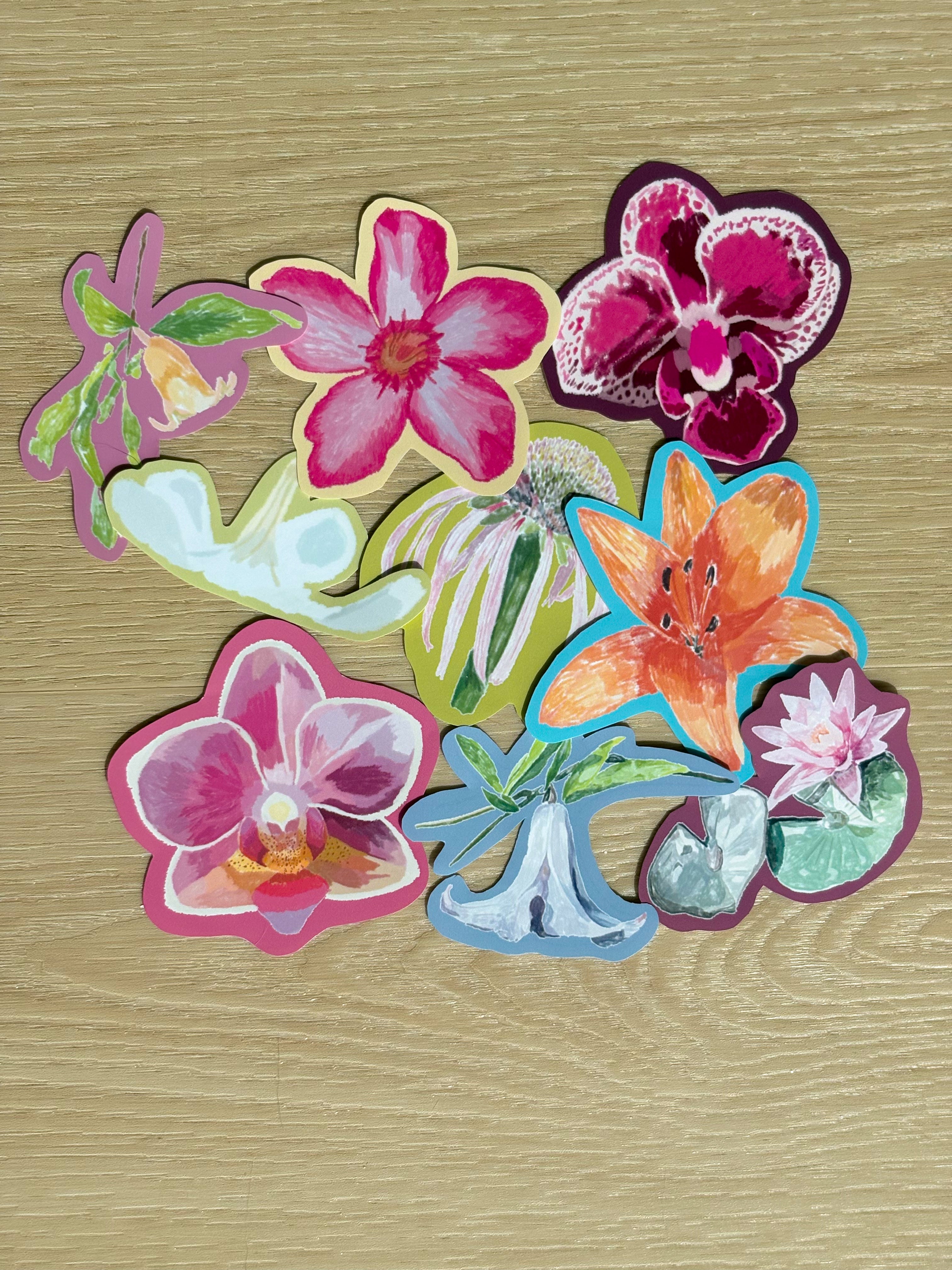 Plumeria Waterproof Die Cut Sticker