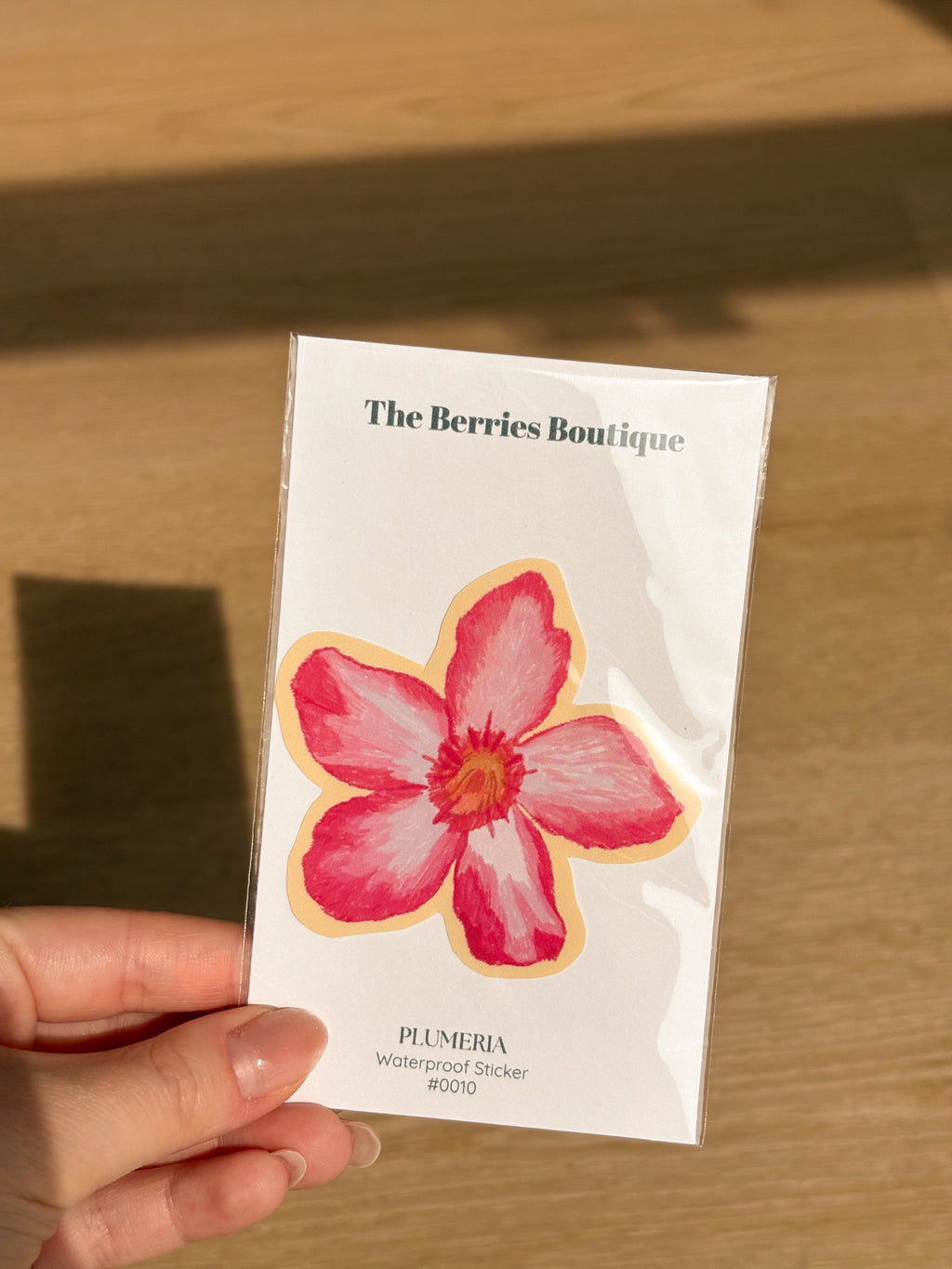 Plumeria Waterproof Die Cut Sticker