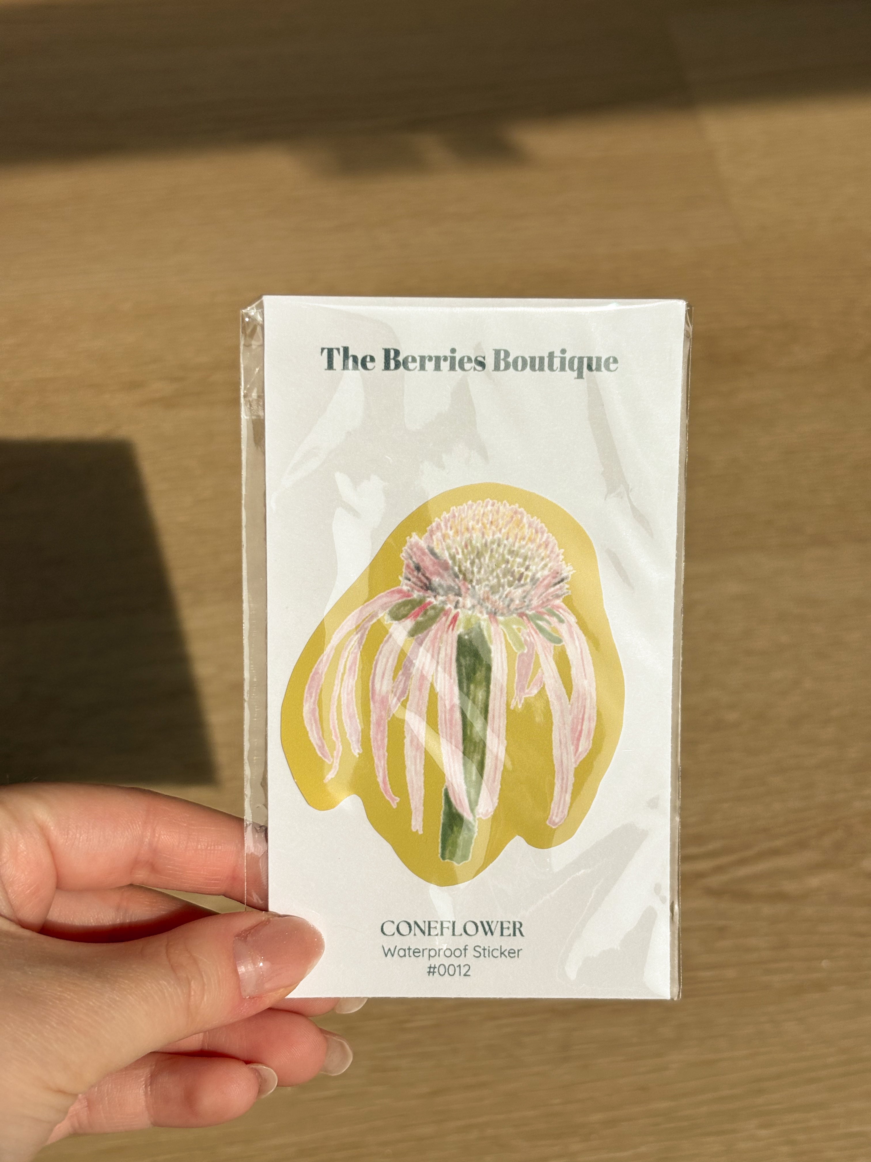 Coneflower Waterproof Die Cut Sticker