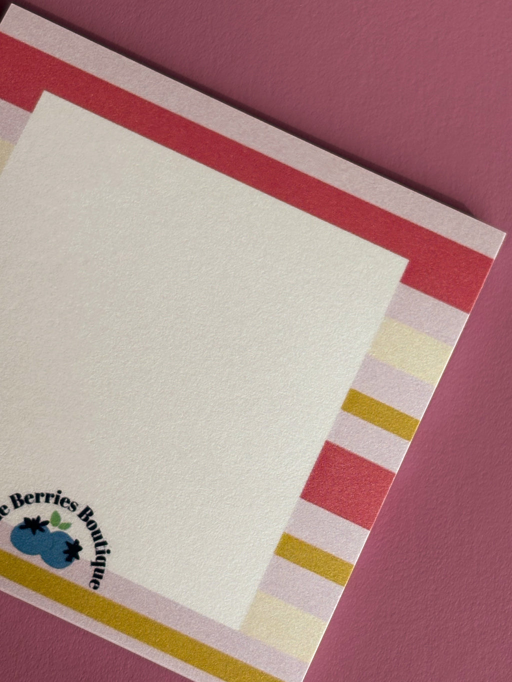 Pink Y2K Stripes Sticky Notes