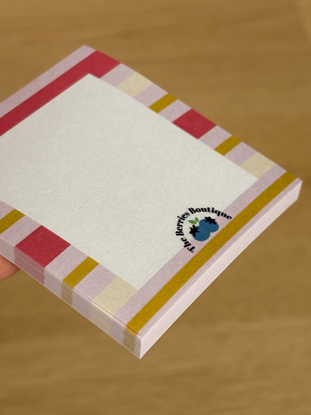 Pink Y2K Stripes Sticky Notes