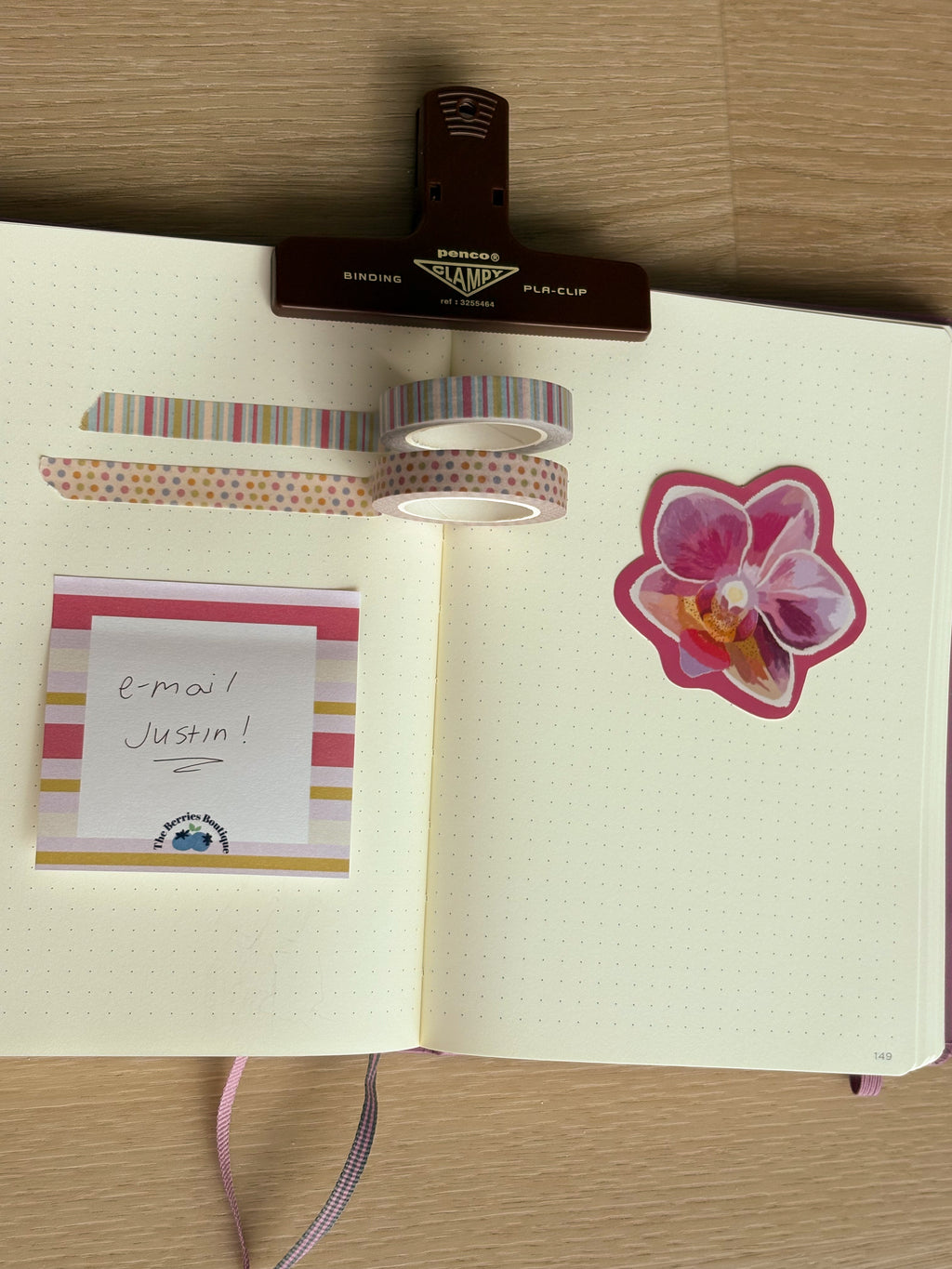Pink Orchid Waterproof Die Cut Sticker