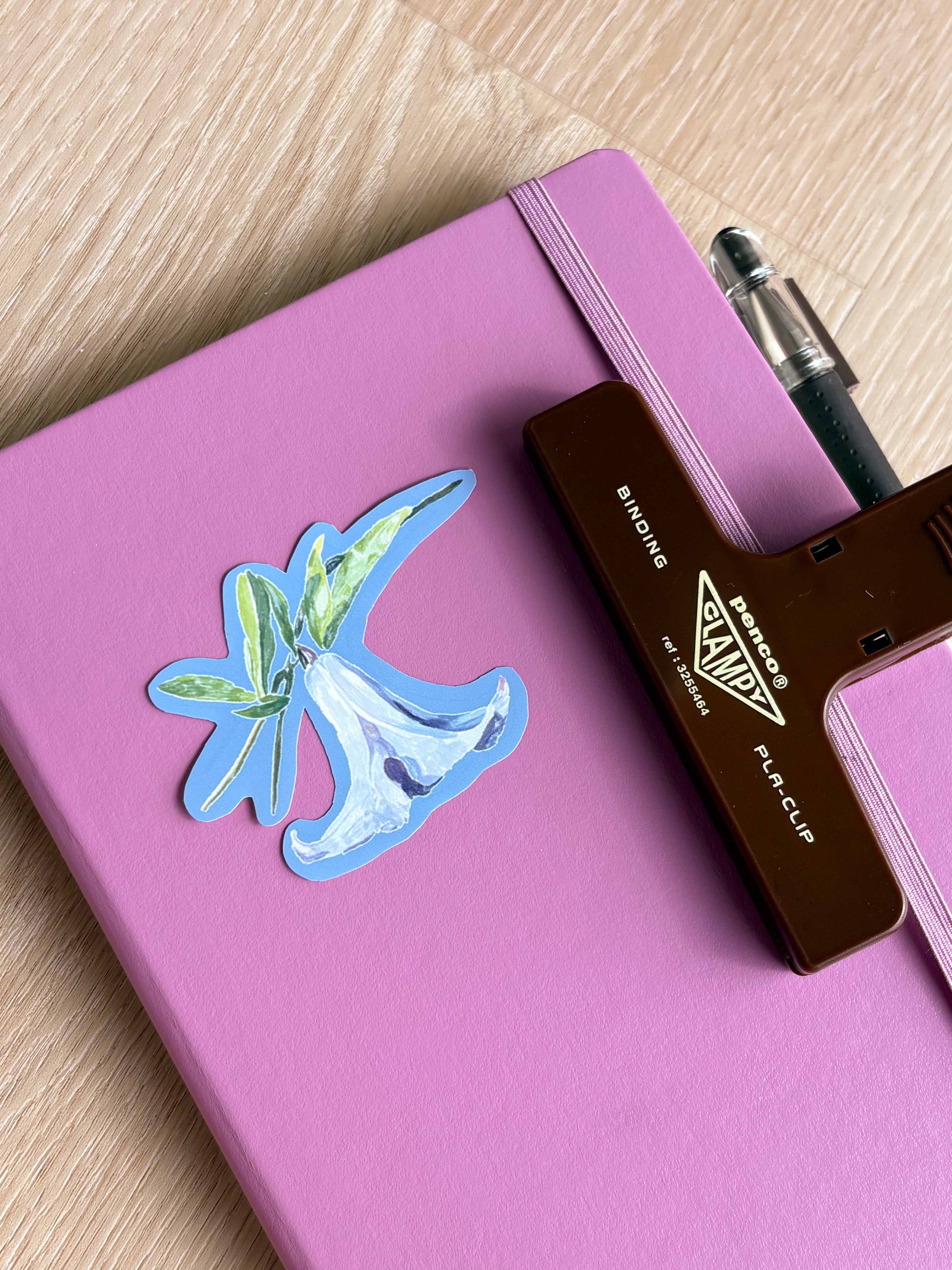 Clematis Waterproof Die Cut Sticker