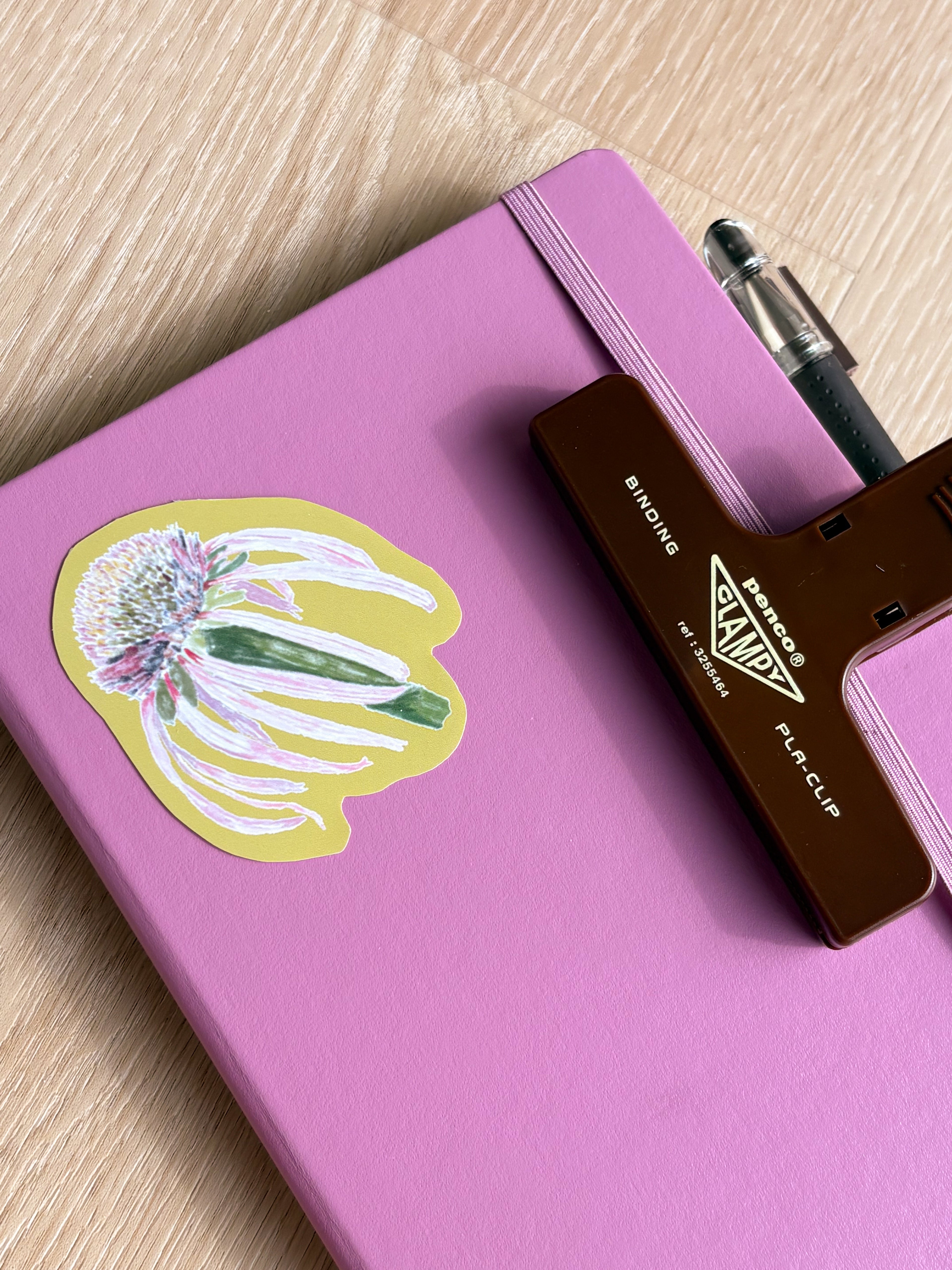 Coneflower Waterproof Die Cut Sticker