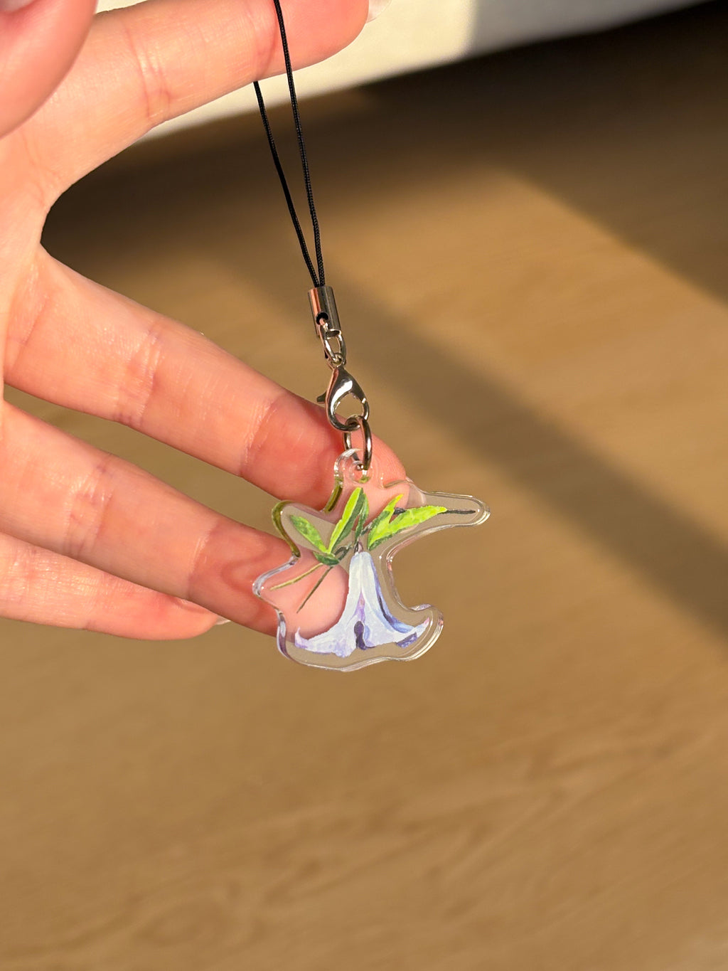 Clematis Acrylic Keychain