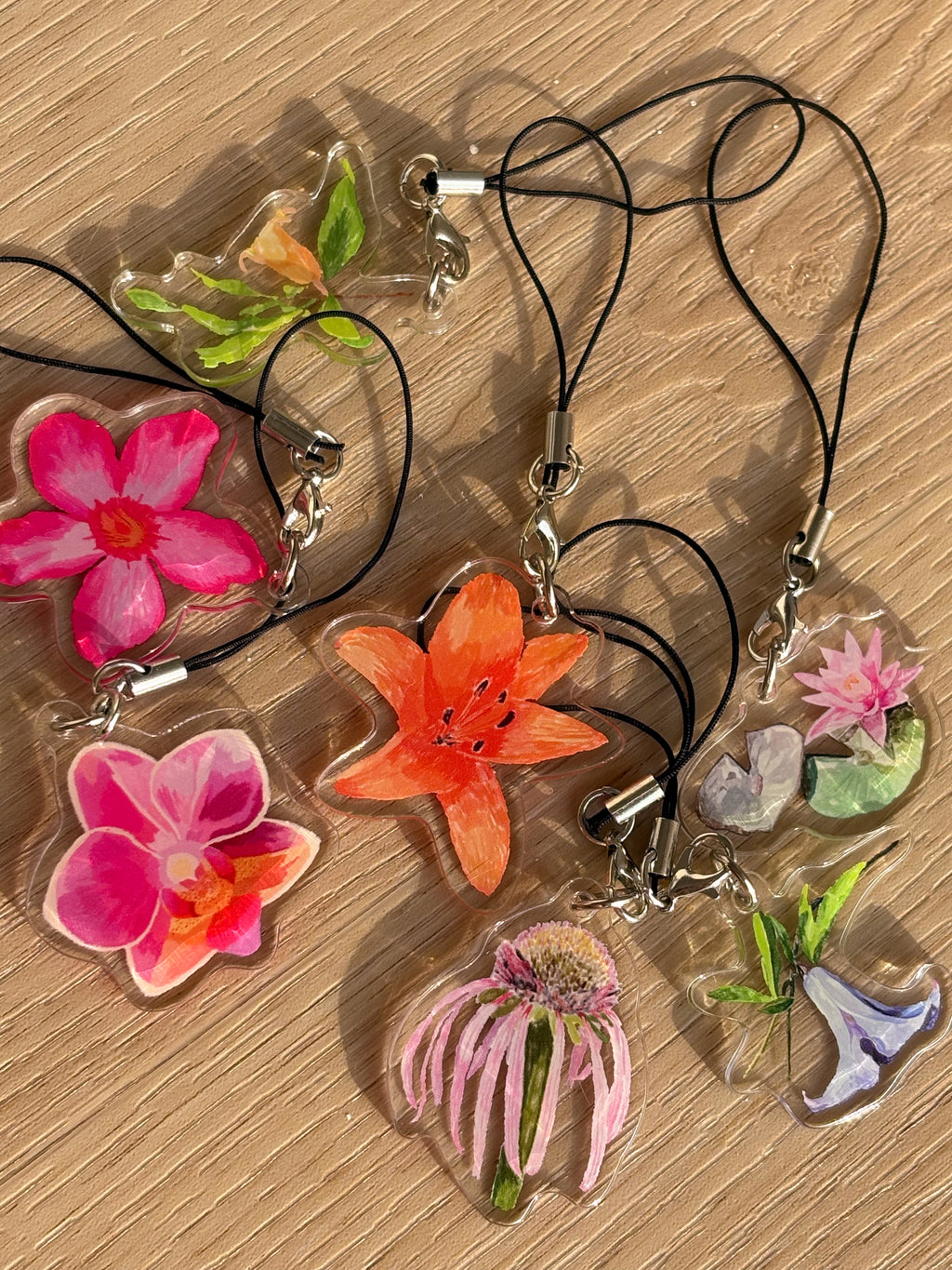 Orange Lily Acrylic Keychain
