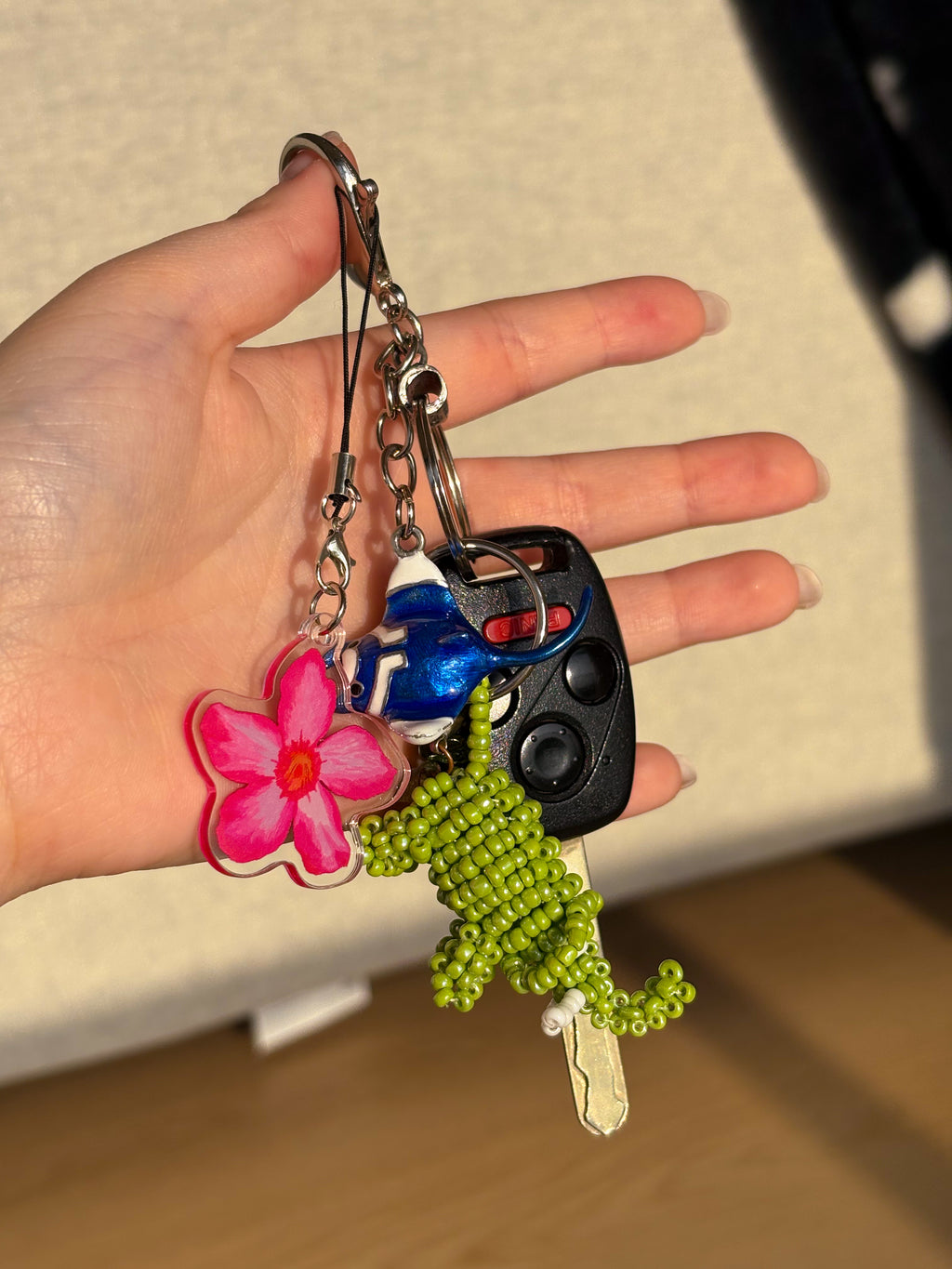 Plumeria Acrylic Keychain