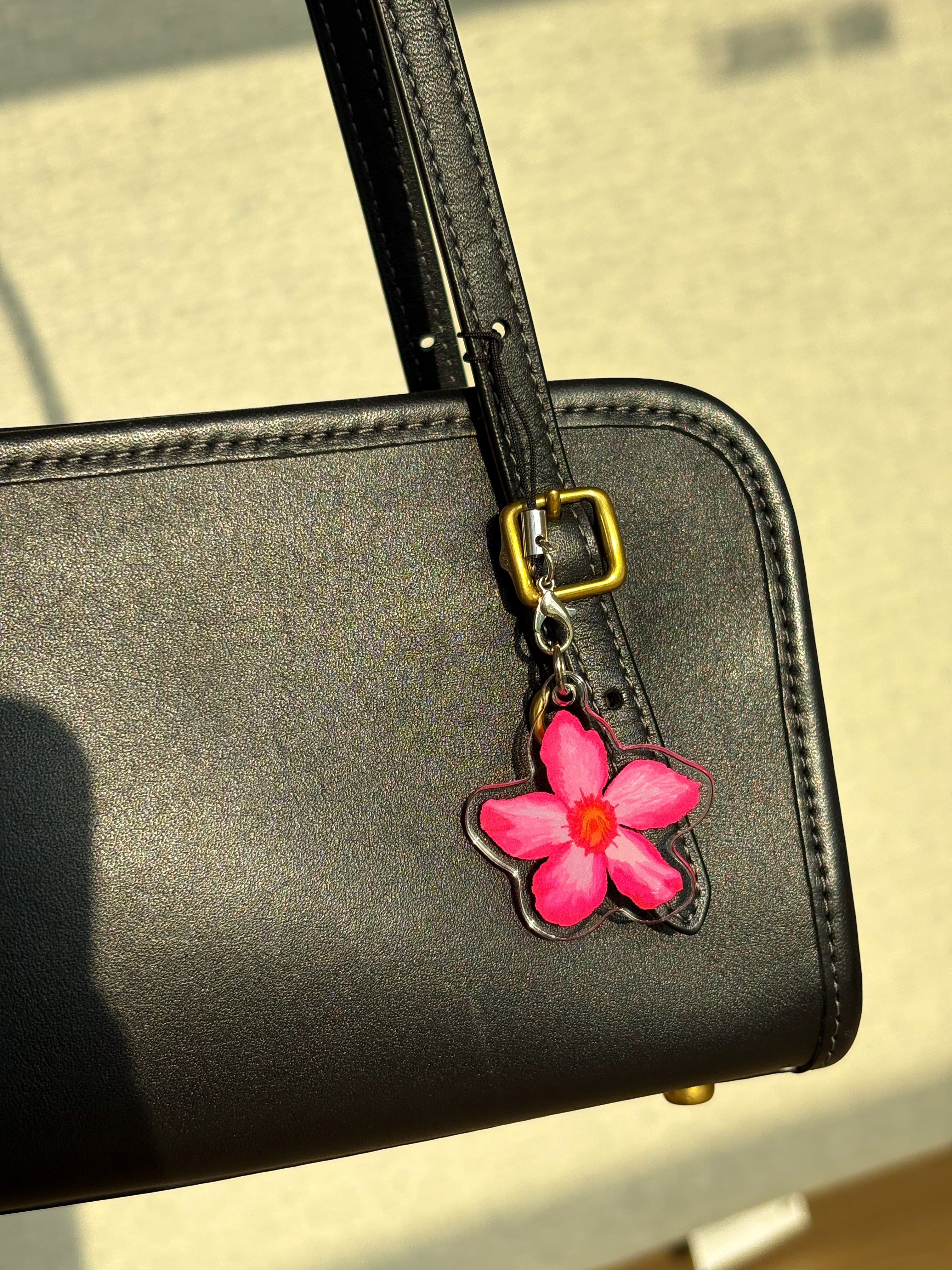 Plumeria Acrylic Keychain
