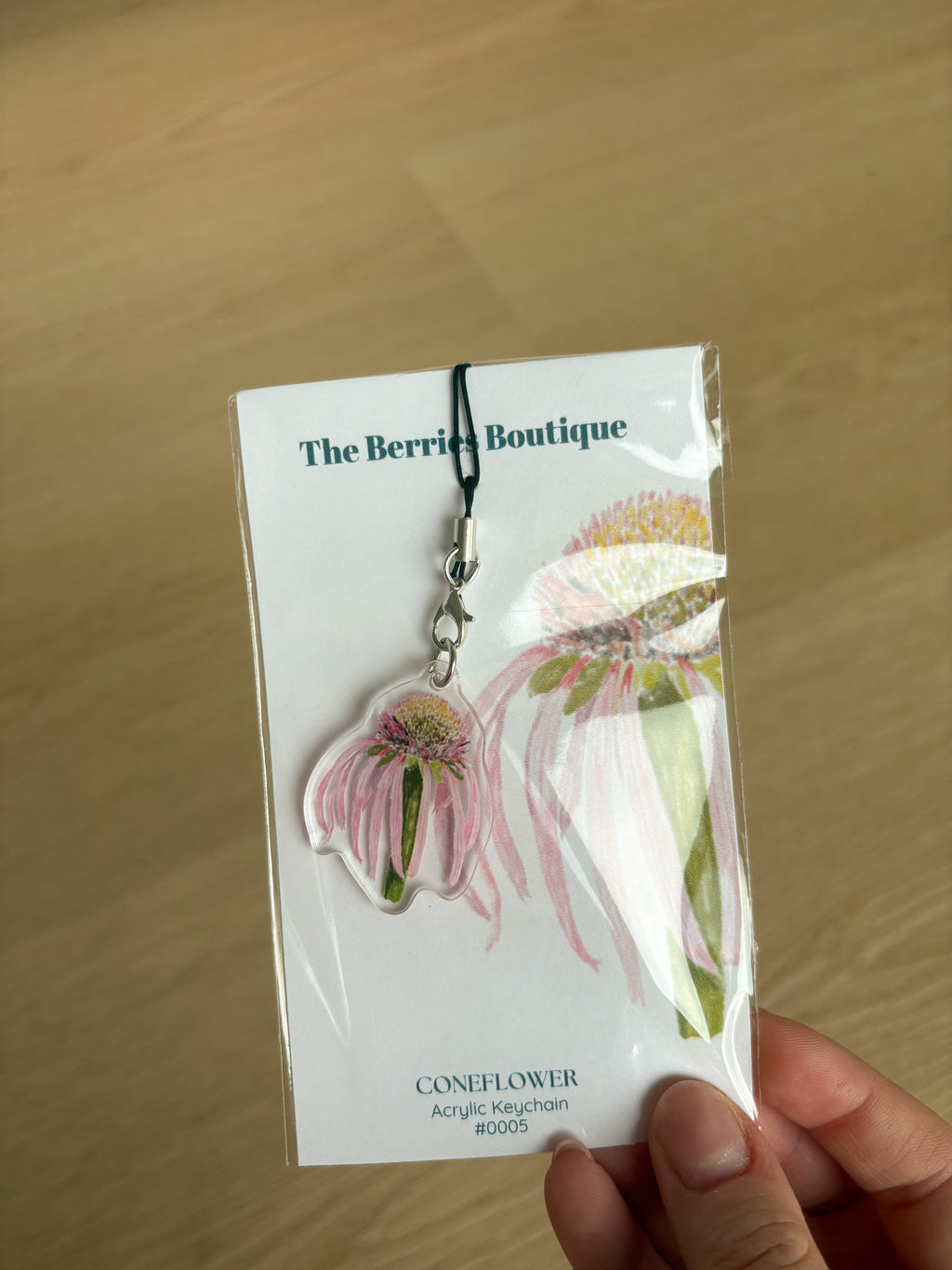 Coneflower Acrylic Keychain