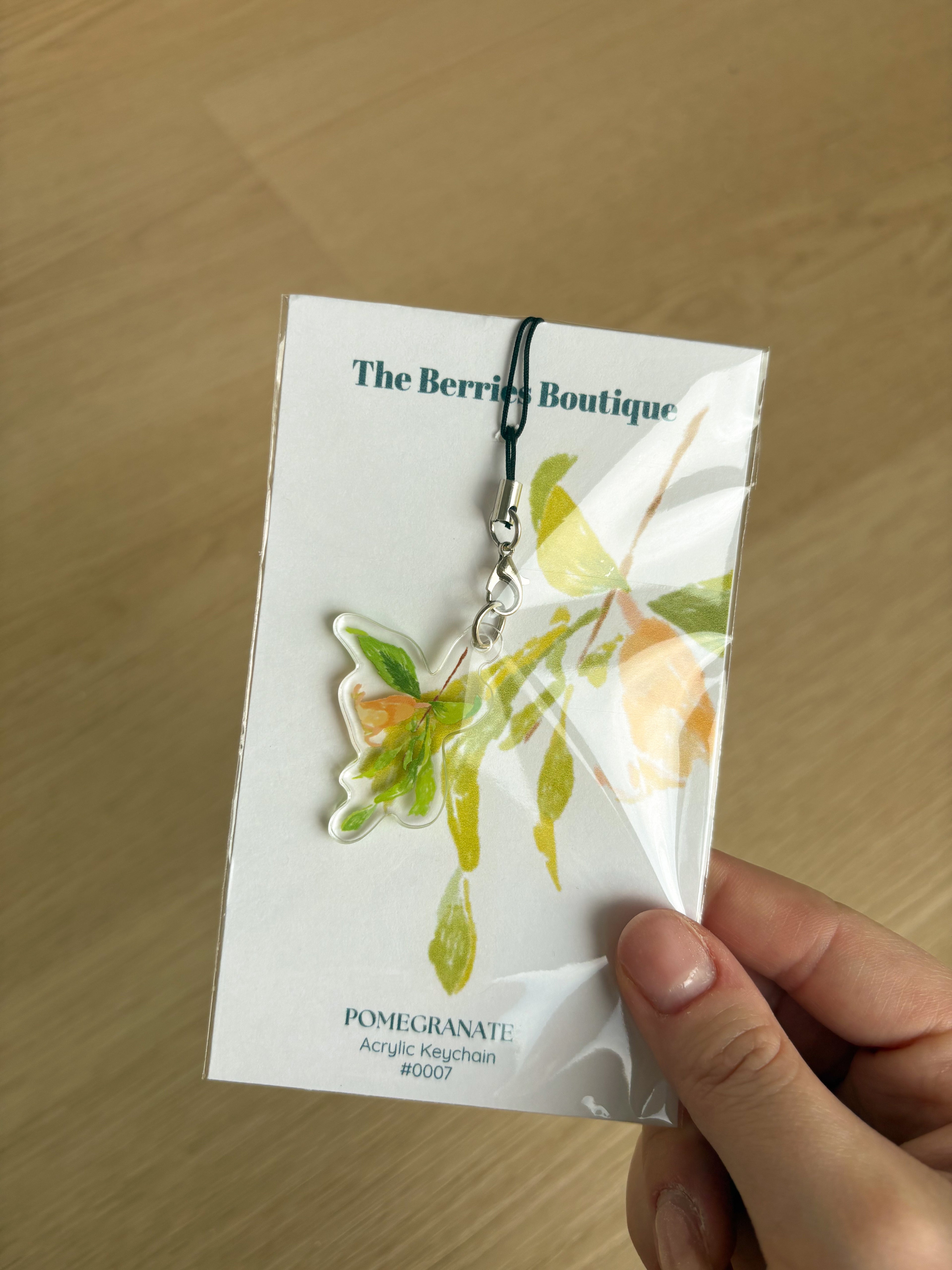 Pomegranate Acrylic Keychain