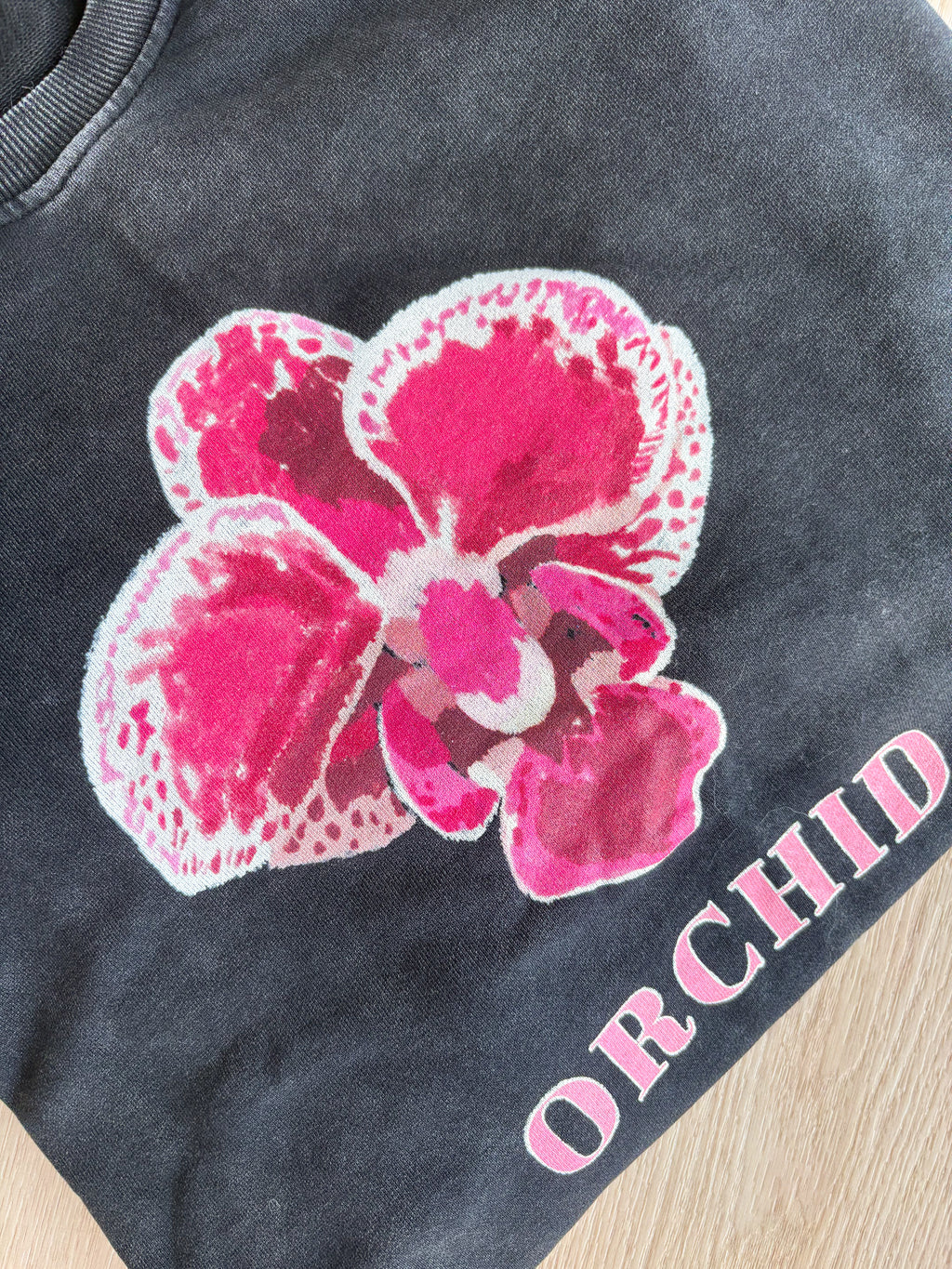 Dark Orchid Vintage Washed Oversized Cotton Sweatshirt - Unisex sizing