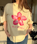 Plumeria Vintage Washed Oversized Cotton Tee - Unisex sizing
