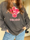 Dark Orchid Vintage Washed Oversized Cotton Sweatshirt - Unisex sizing