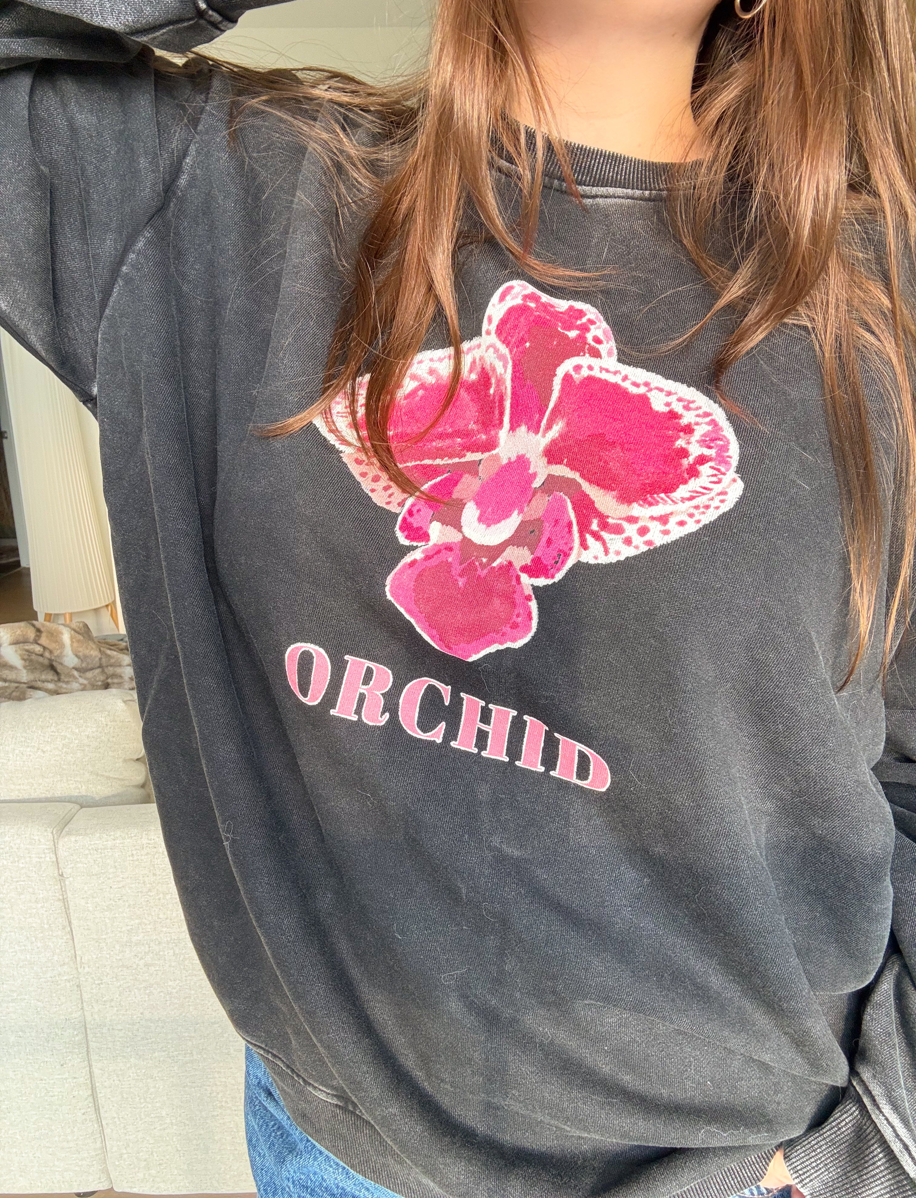 Dark Orchid Vintage Washed Oversized Cotton Sweatshirt - Unisex sizing