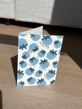 Blueberry "Berry Happy Birthday" Ivory Linen Textured Card
