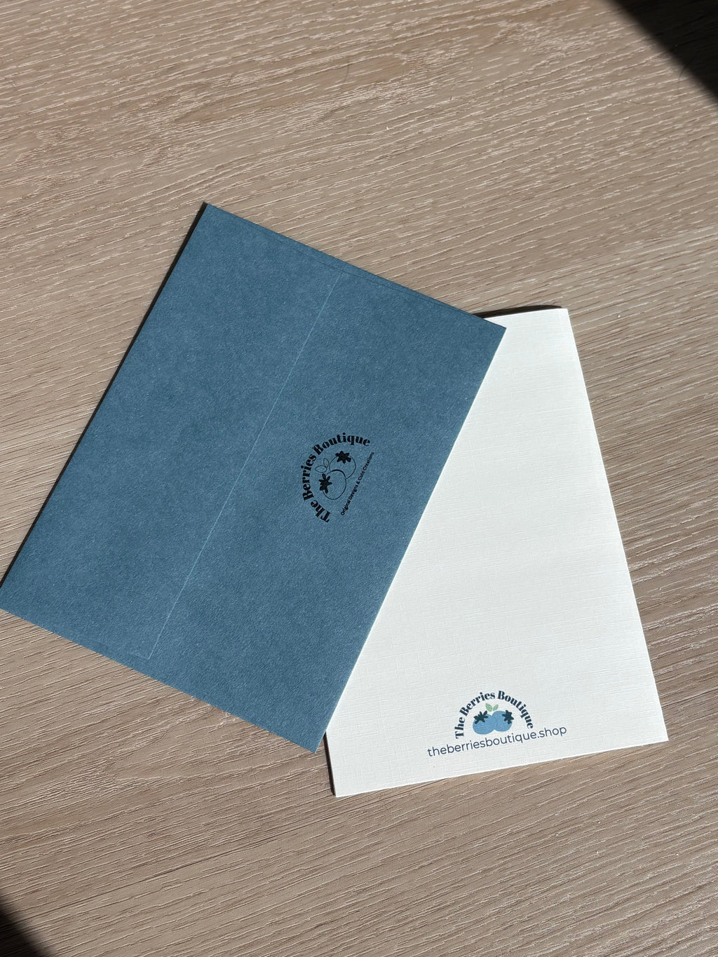 Blueberry "Berry Happy Birthday" Ivory Linen Textured Card