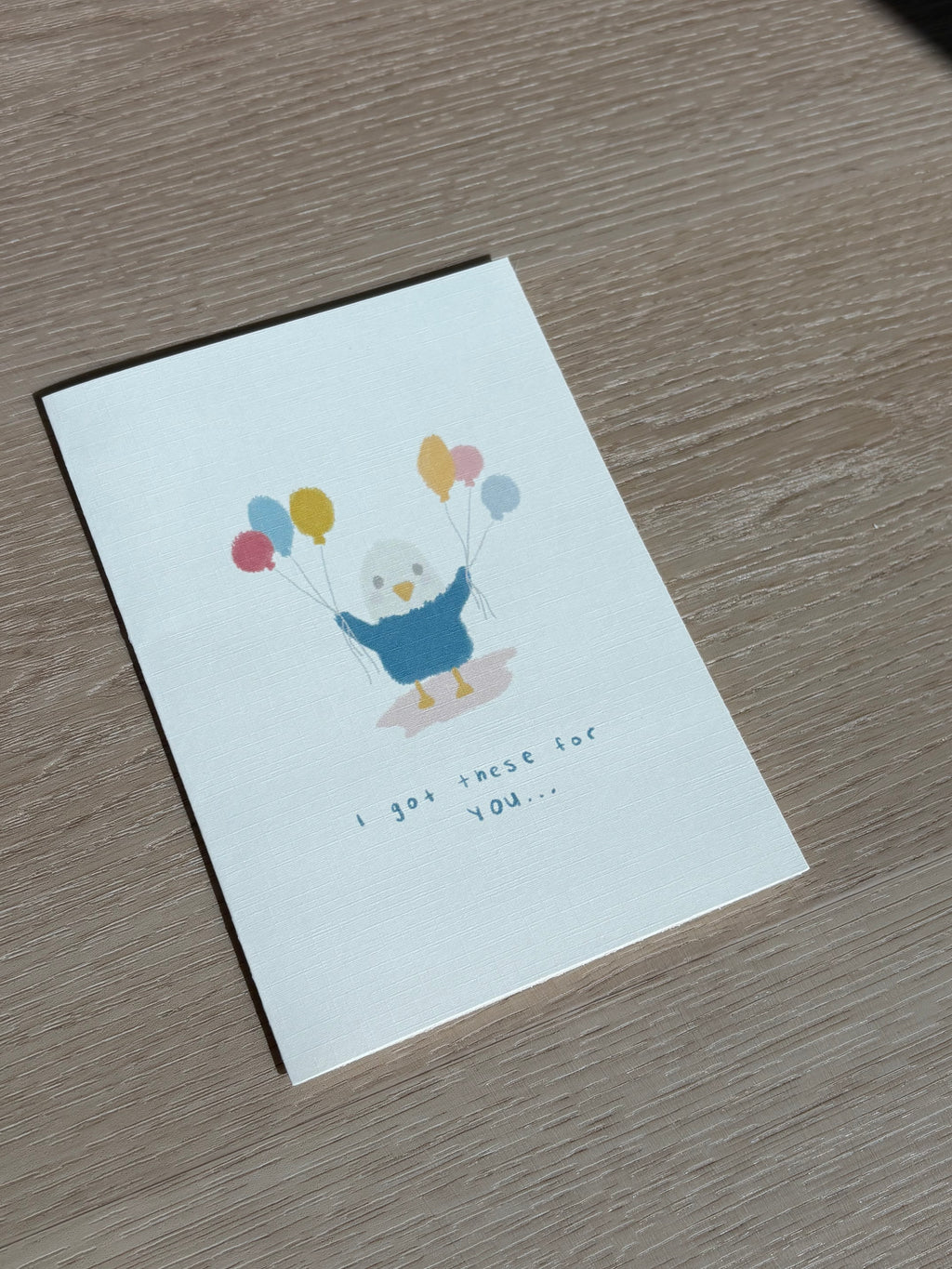 Gilbie "i got these for you..." Ivory Linen Textured Card