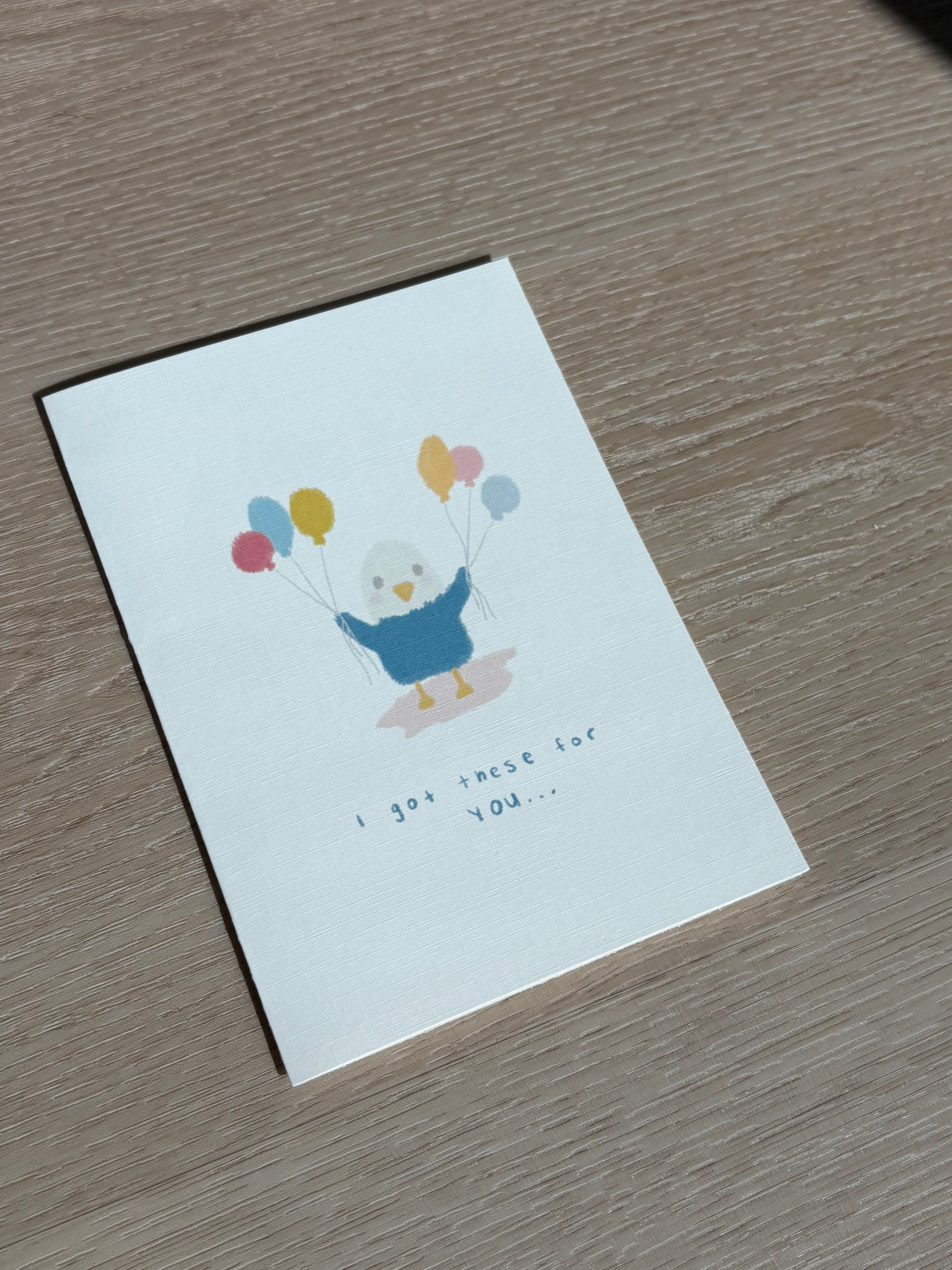 Gilbie "i got these for you..." Ivory Linen Textured Card
