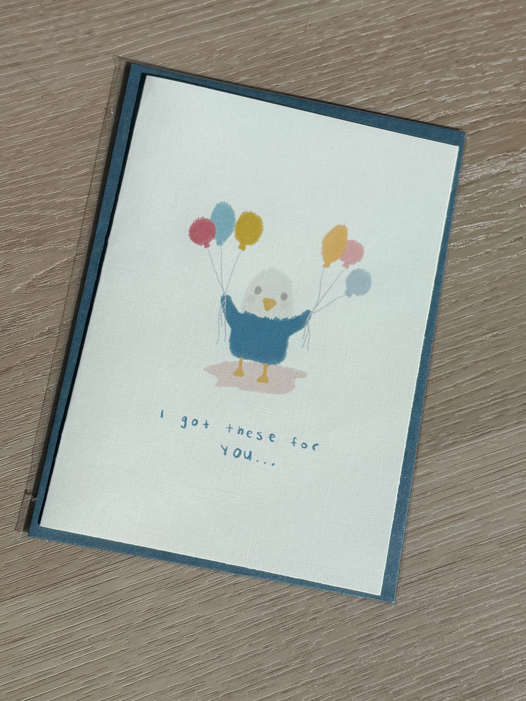 Gilbie "i got these for you..." Ivory Linen Textured Card