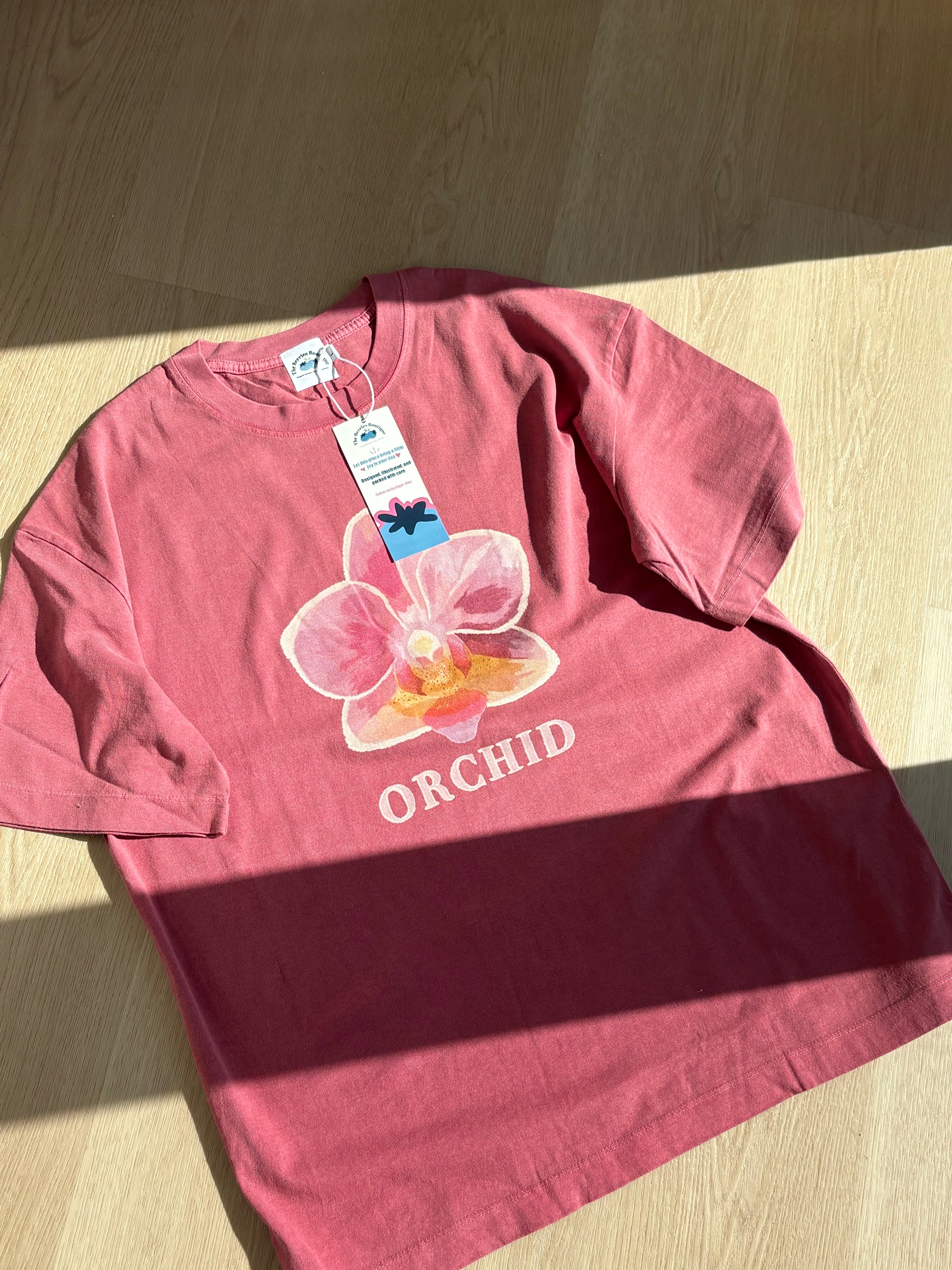 Orchid Vintage Washed Oversized Cotton Tee - Unisex sizing
