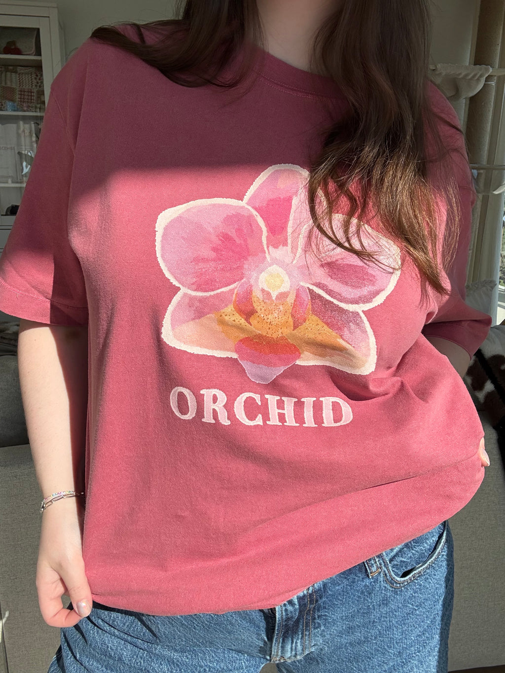 Orchid Vintage Washed Oversized Cotton Tee - Unisex sizing