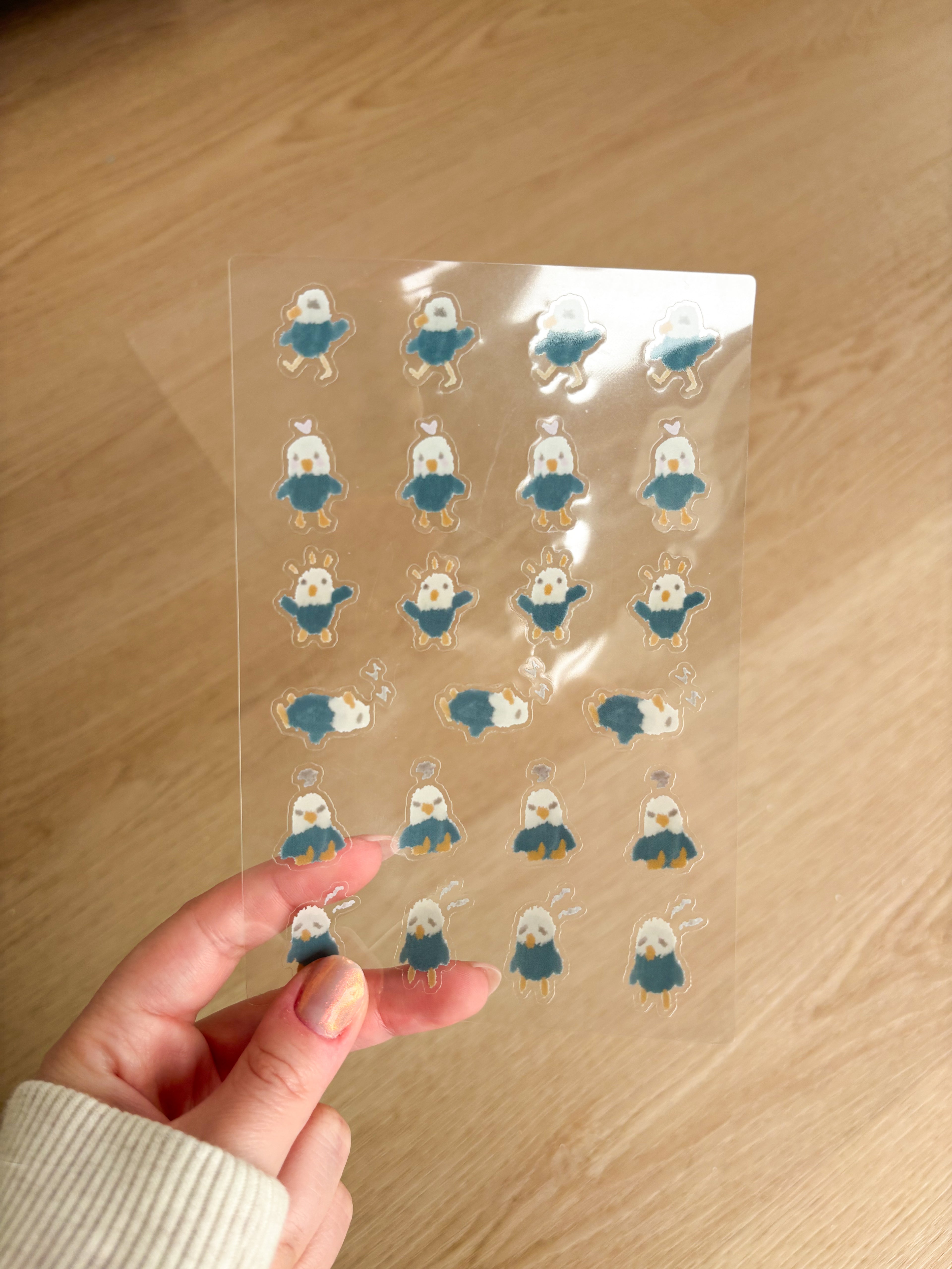Gilbie Mini Moods Waterproof Transparent Vinyl Sticker Sheet