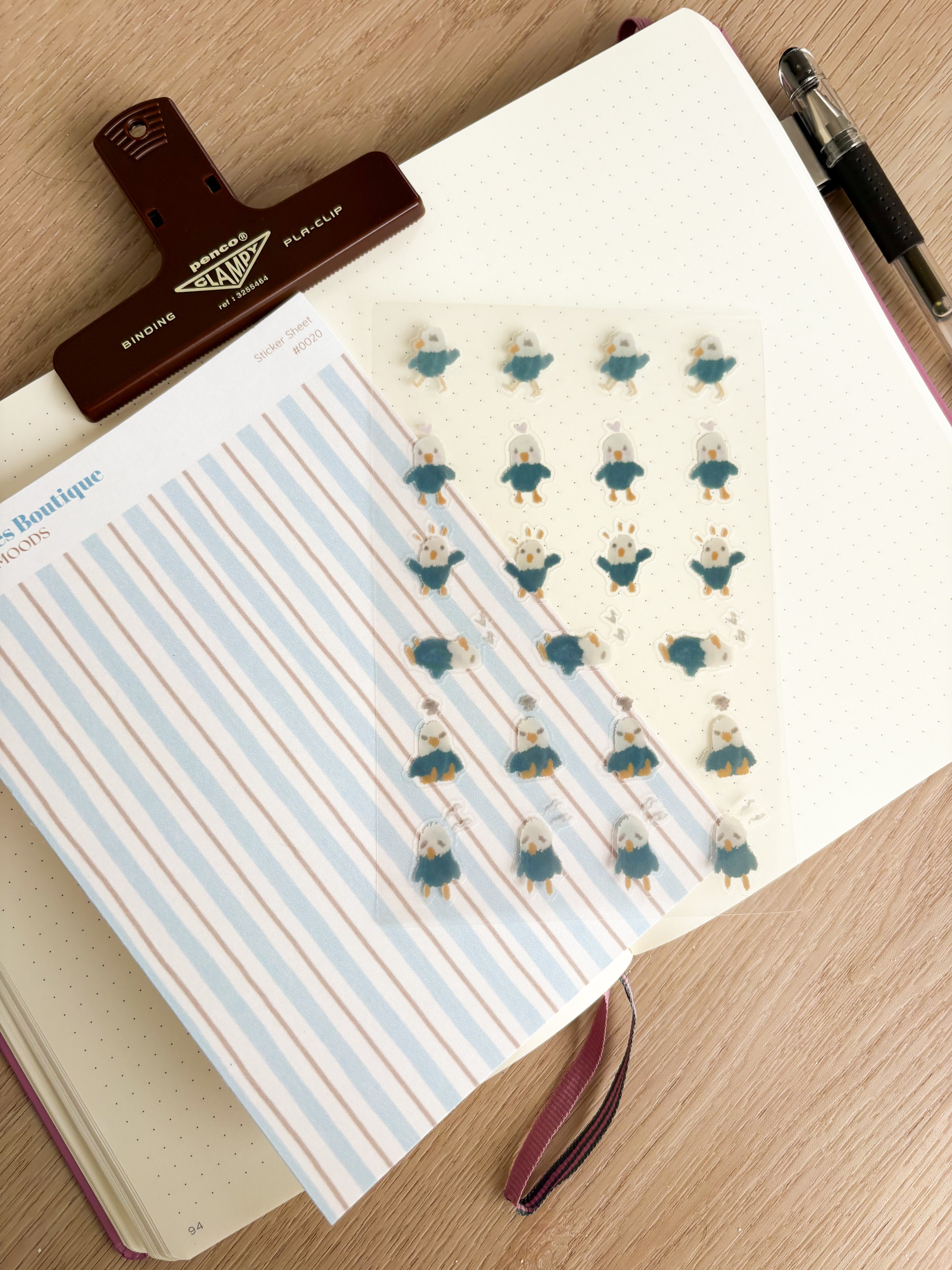Gilbie Mini Moods Waterproof Transparent Vinyl Sticker Sheet