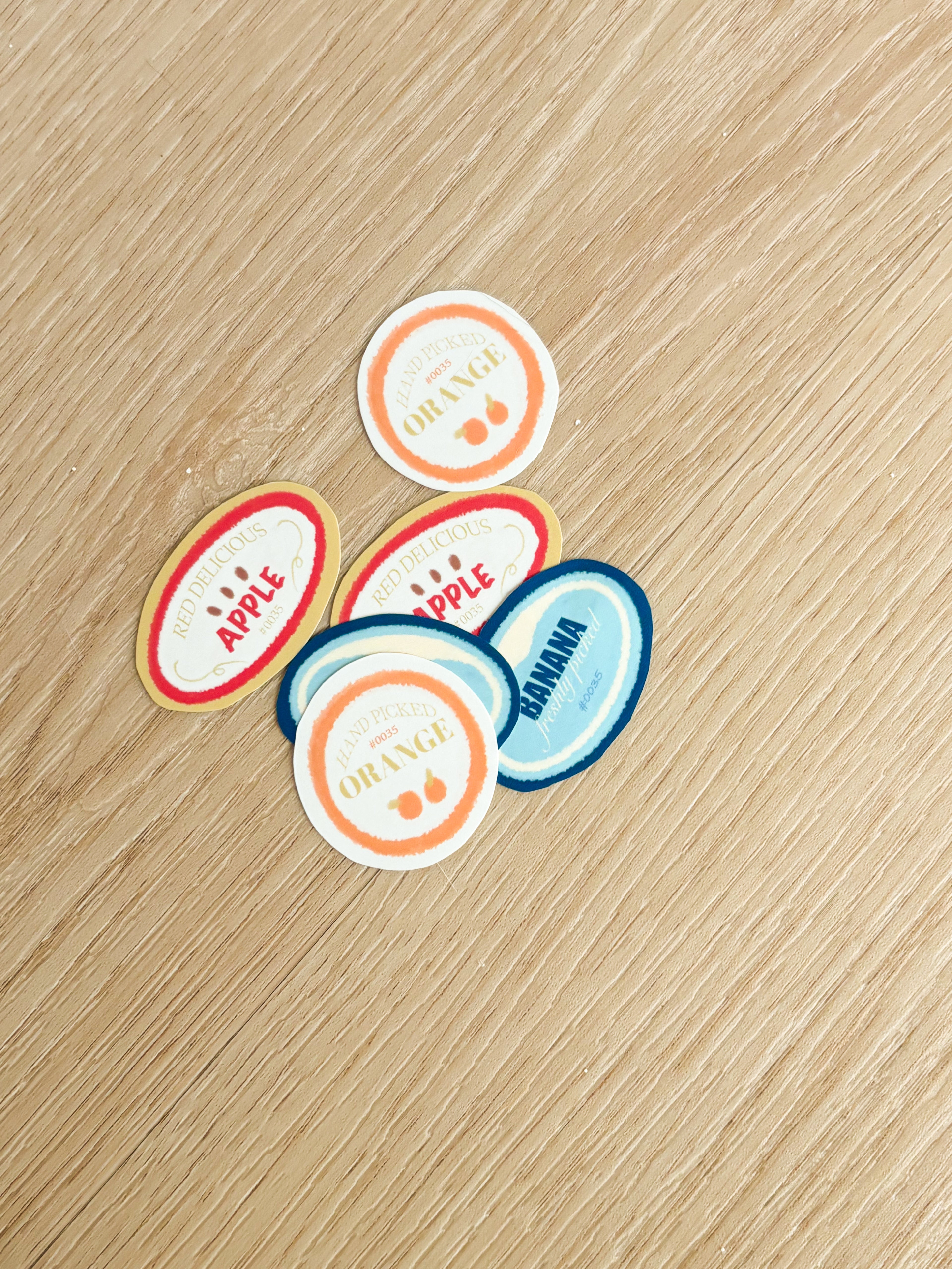 Produce Stickers Waterproof Die Cut Sticker Pack