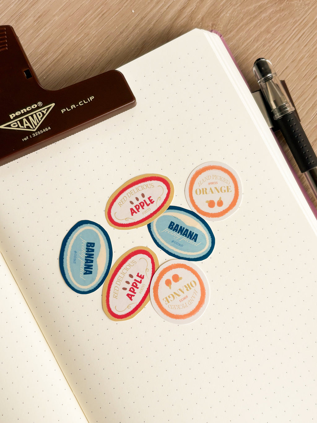 Produce Stickers Waterproof Die Cut Sticker Pack