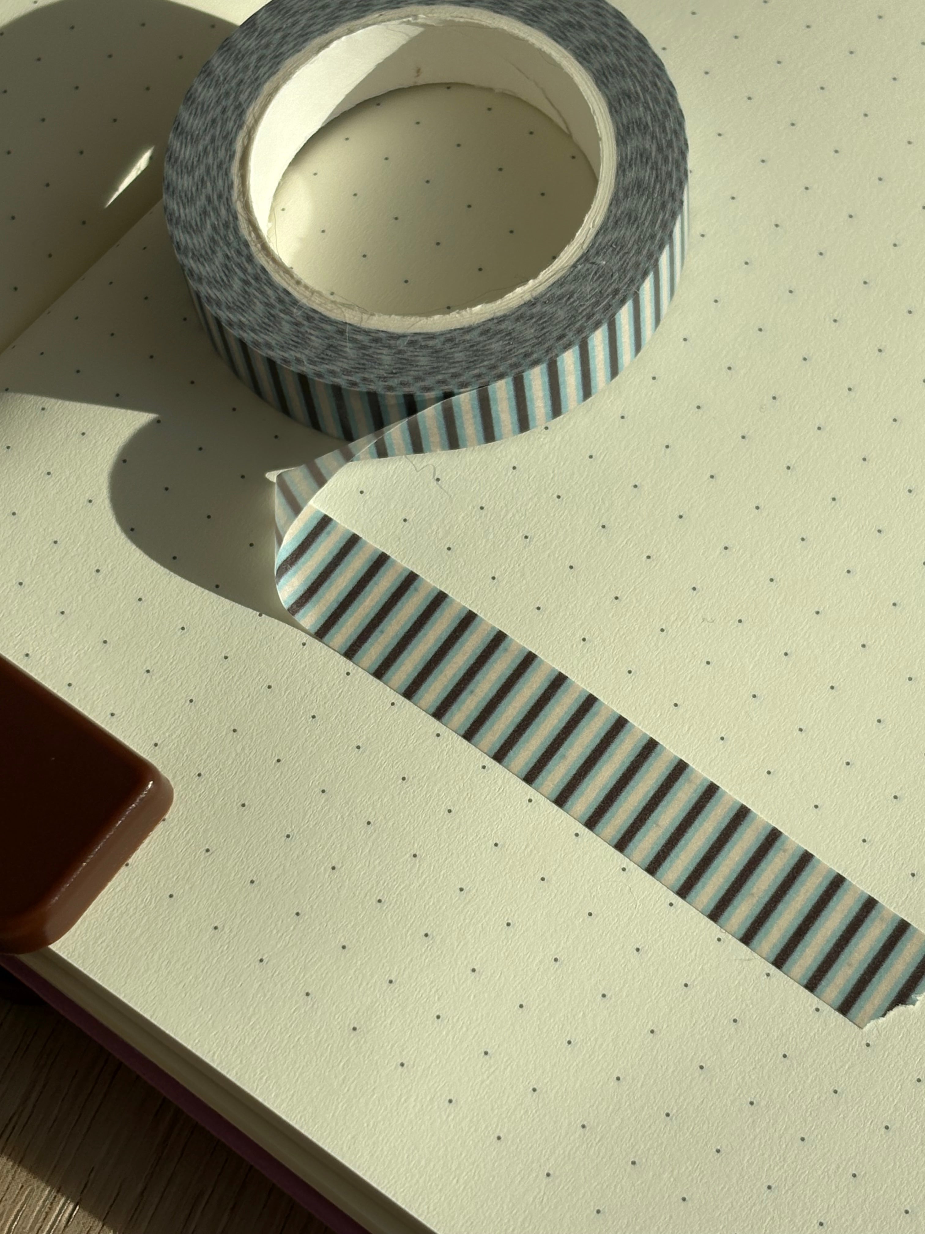 Mint Chocolate Striped Washi Tape