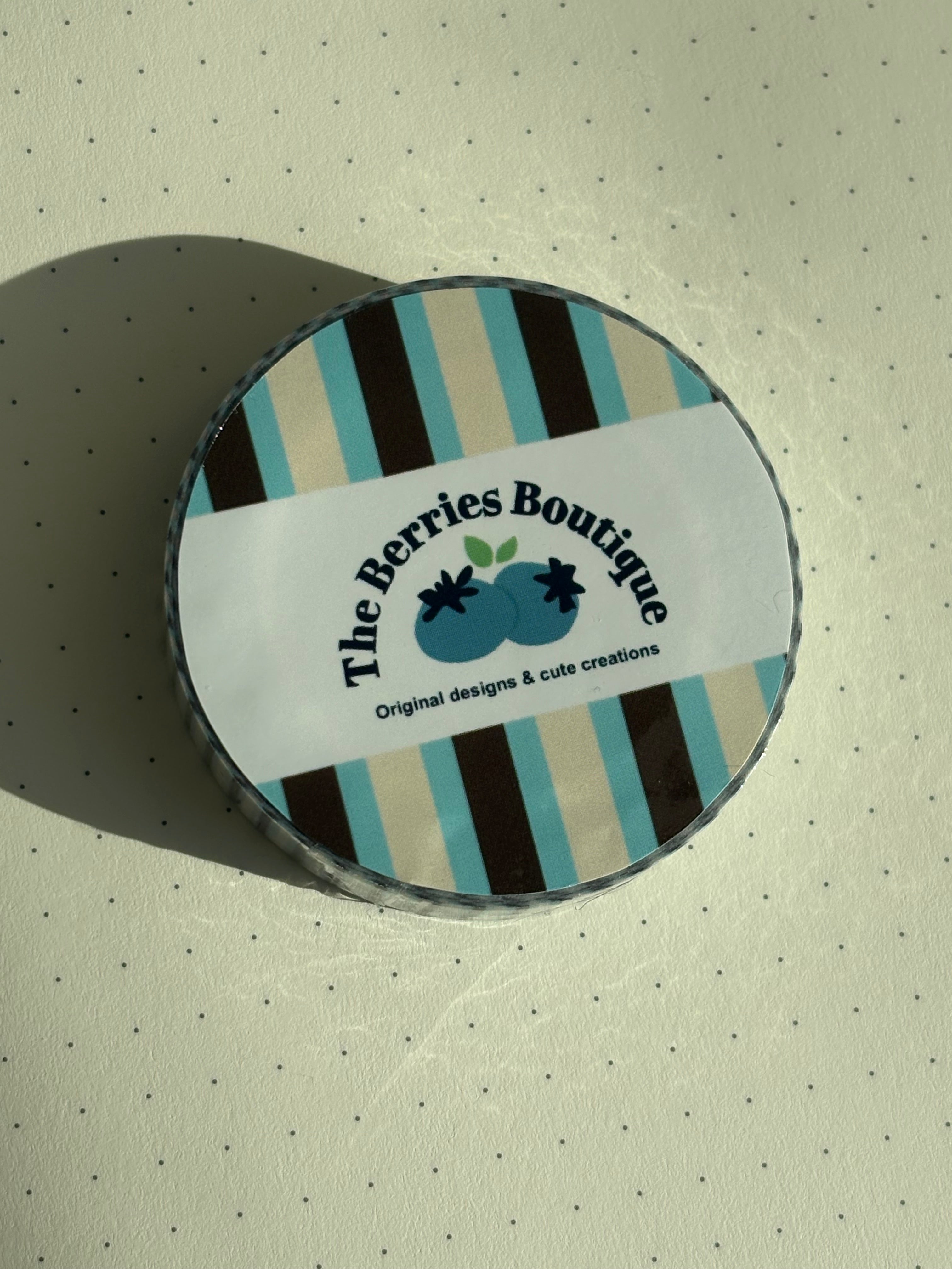 Mint Chocolate Striped Washi Tape