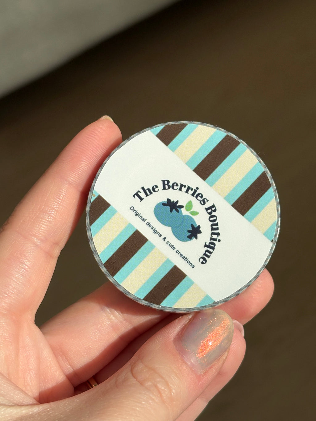 Mint Chocolate Striped Washi Tape