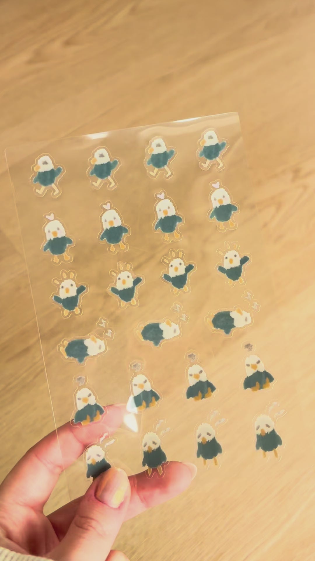 Gilbie Mini Moods Waterproof Transparent Vinyl Sticker Sheet