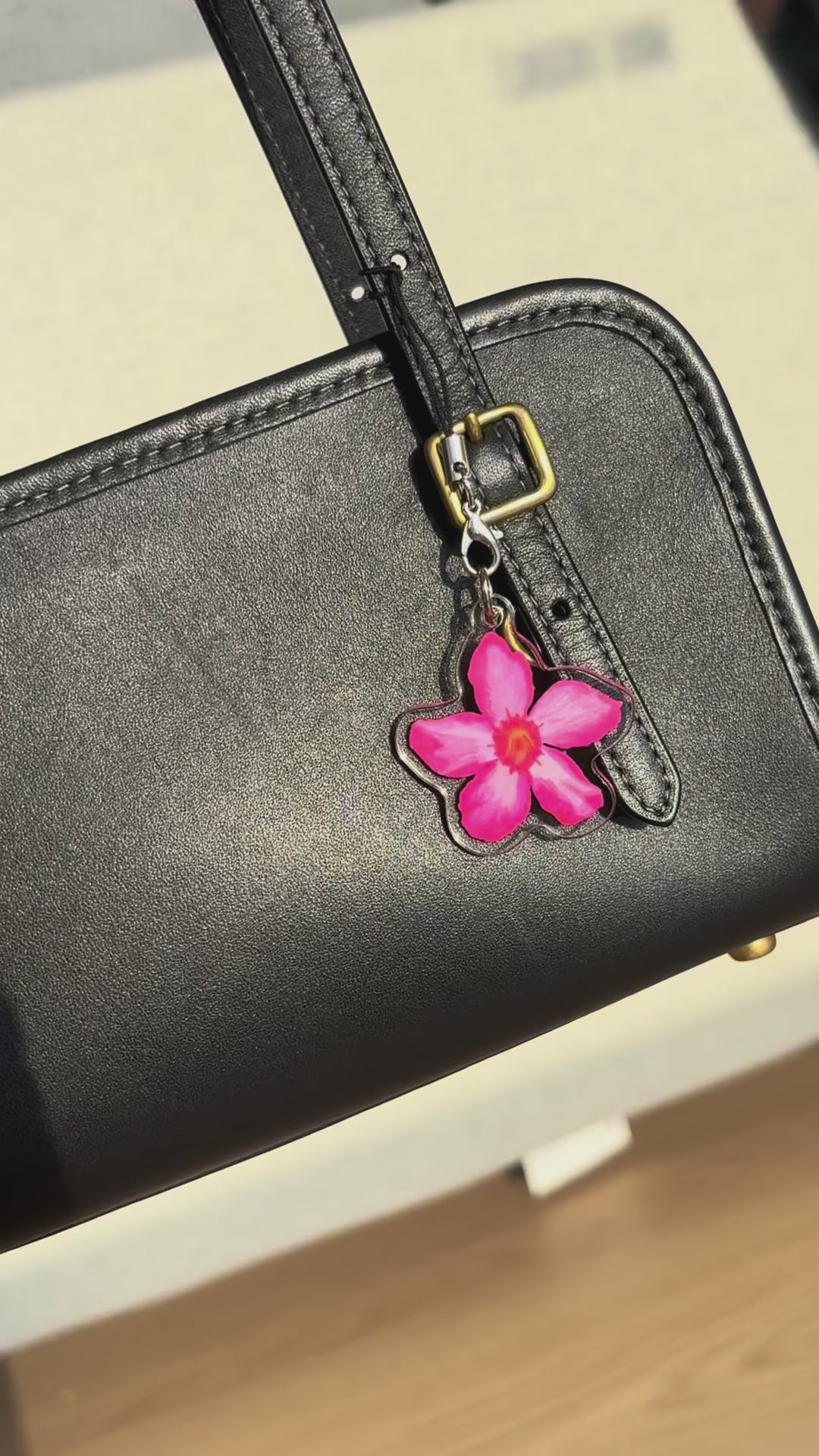 Plumeria Acrylic Keychain