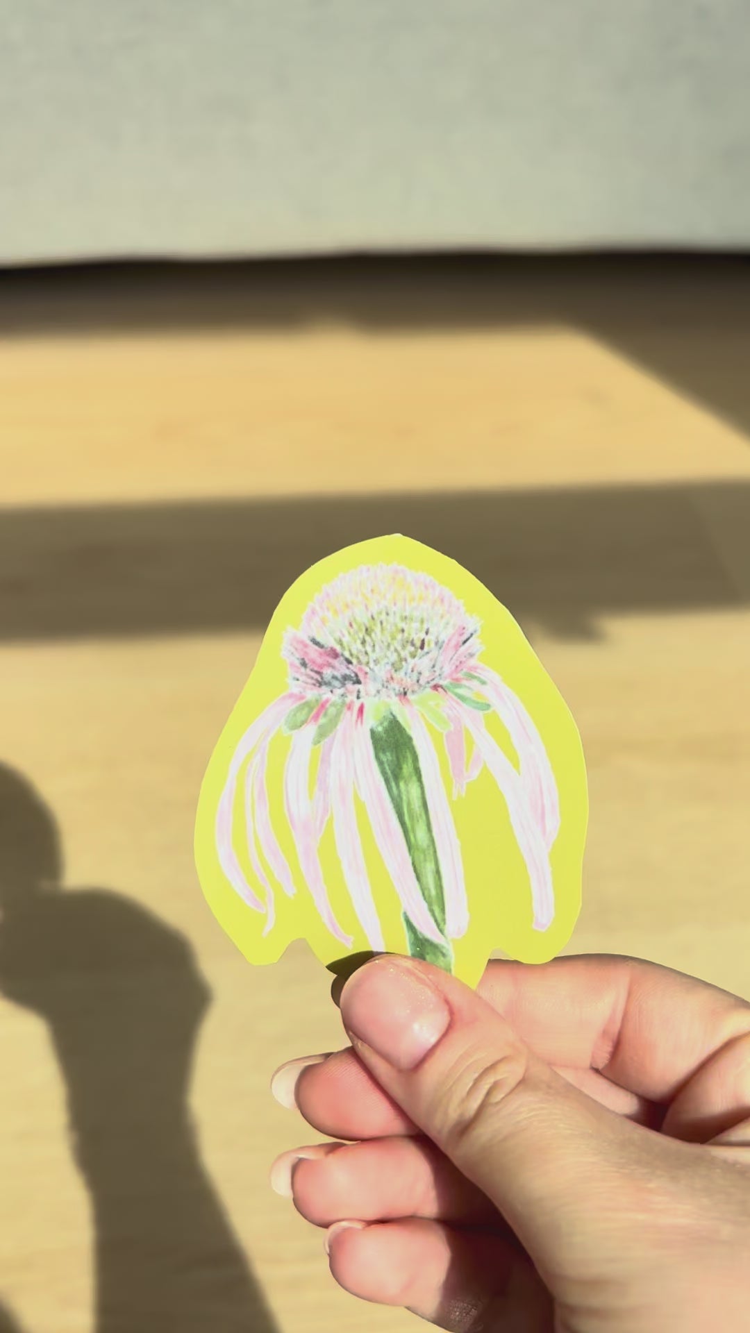 Coneflower Waterproof Die Cut Sticker