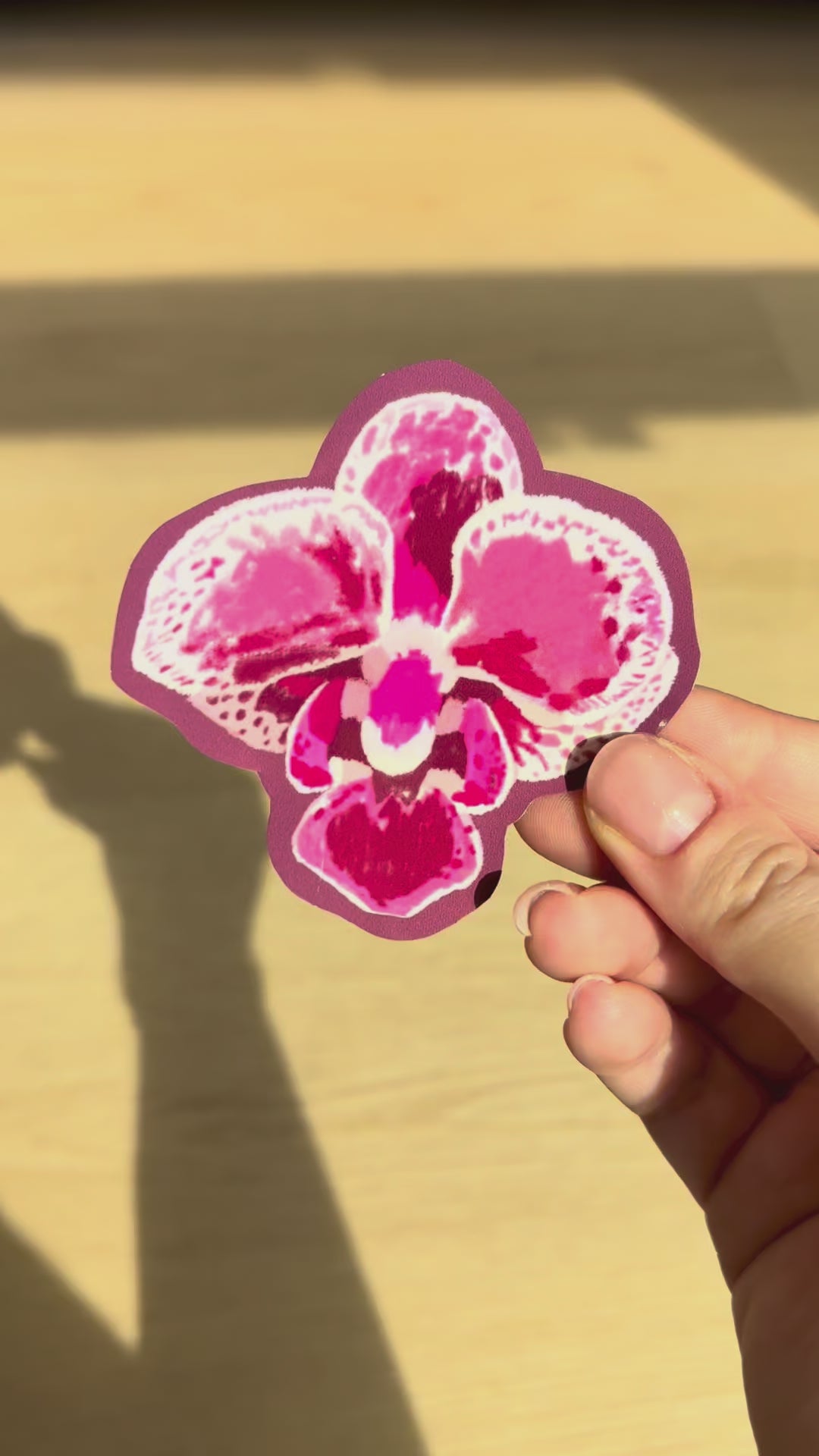 Dark Orchid Waterproof Die Cut Sticker