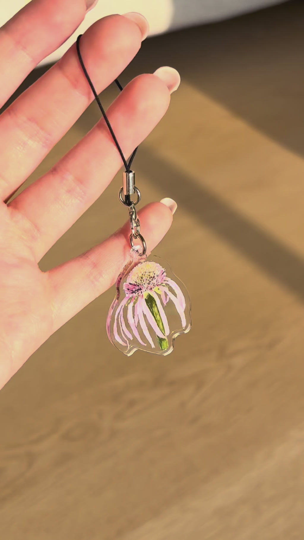 Coneflower Acrylic Keychain