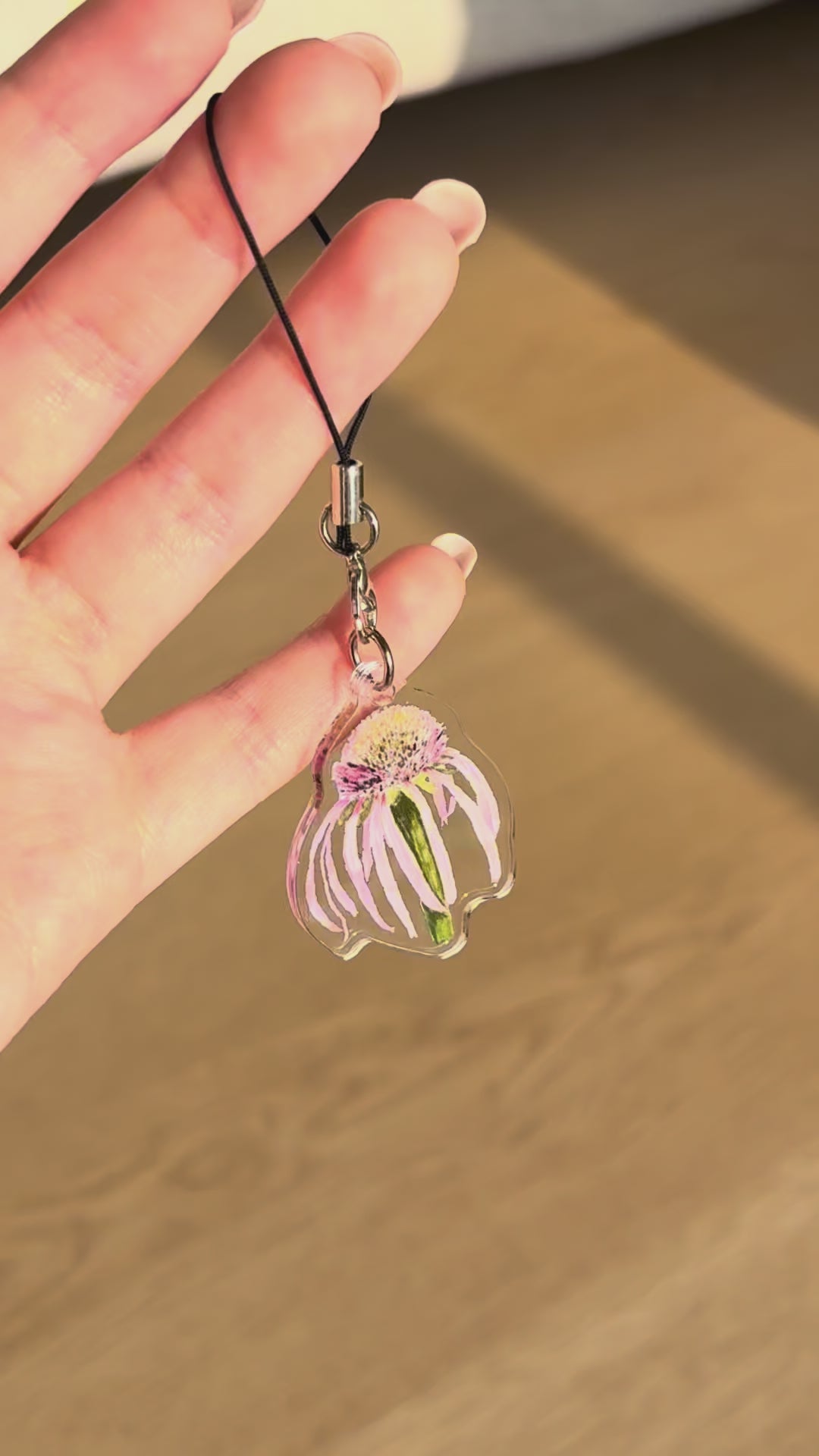 Coneflower Acrylic Keychain